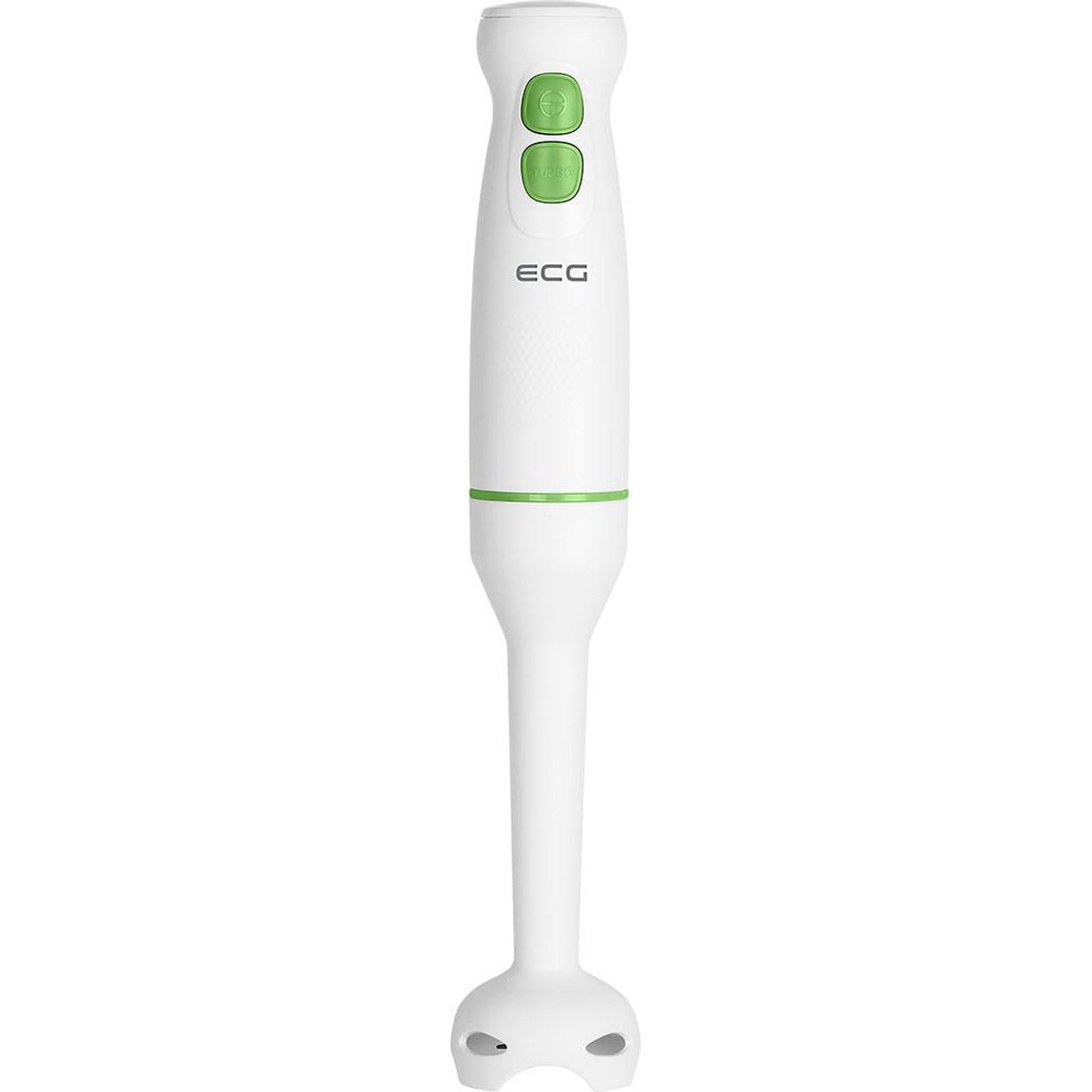 ECG RM 100 Lite White Stabmixer (400 Watt, intuitive Steuerung, Turbo-Taste, Edelstahl Mixaufsatz, Edelstahlklingen, Ergonomischer Griff, 2 m Kabel, Wei&szlig;/gr&uuml;n) - Bild 1