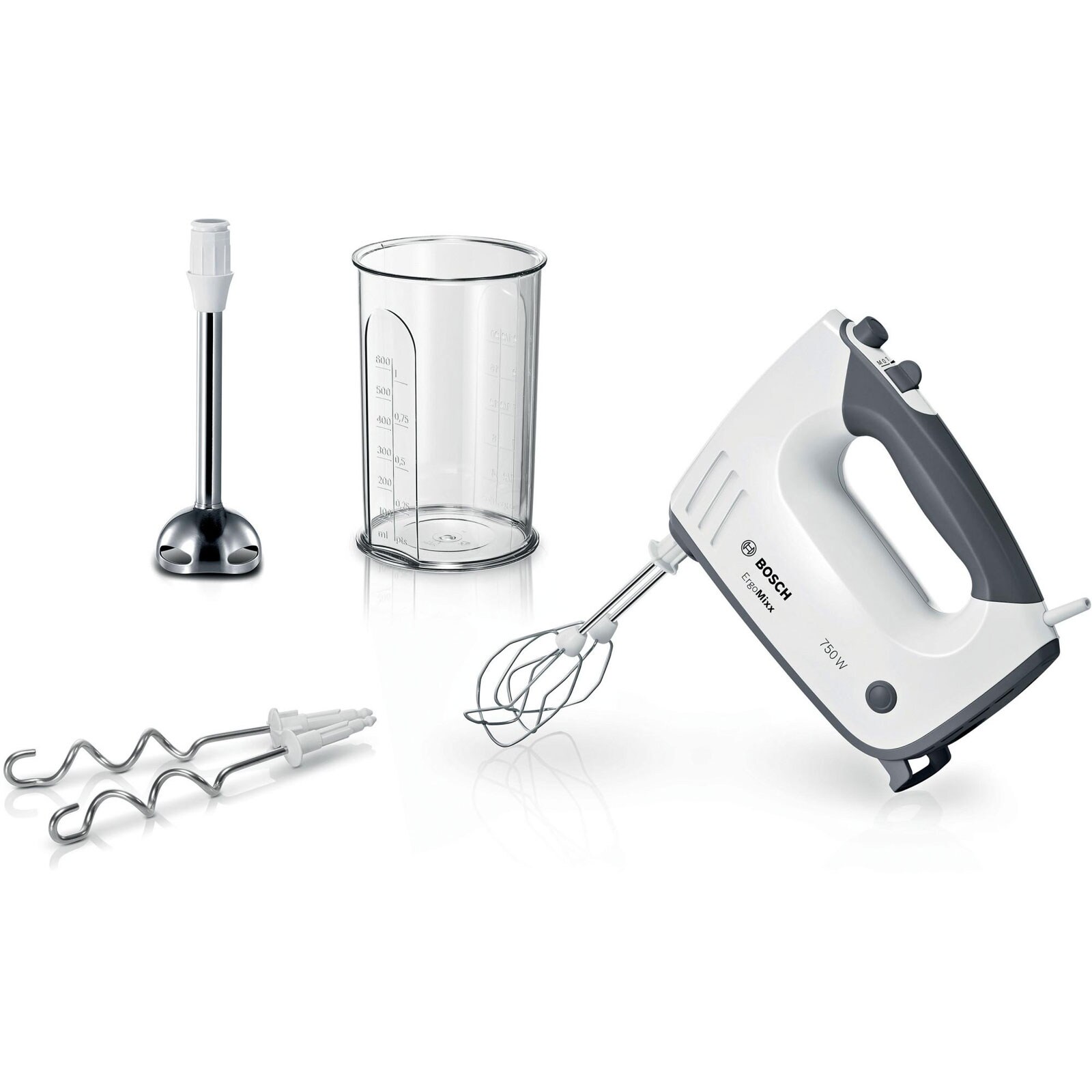 MFQ37470 Hand mixer, ErgoMixx, 750 W, White, grey