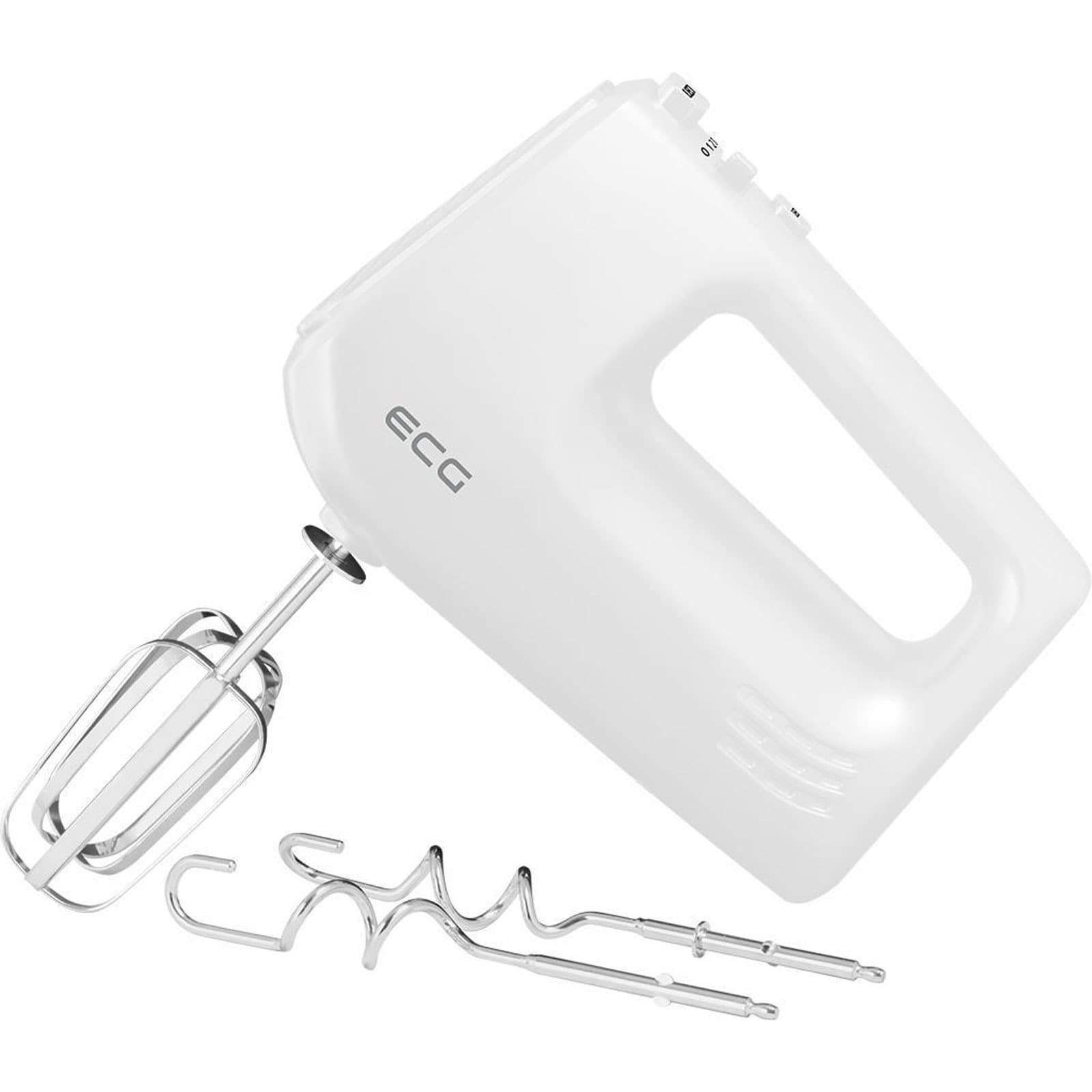 ECG RS 440 White Lite Handmixer (400 Watt, 5 Geschwindigkeitsstufen, Turbo-Funktion, ergonomischer Griff, 2 Schneebesen, 2 Knethaken, 120 cm Kabell&auml;nge, Wei&szlig;) - Bild 1