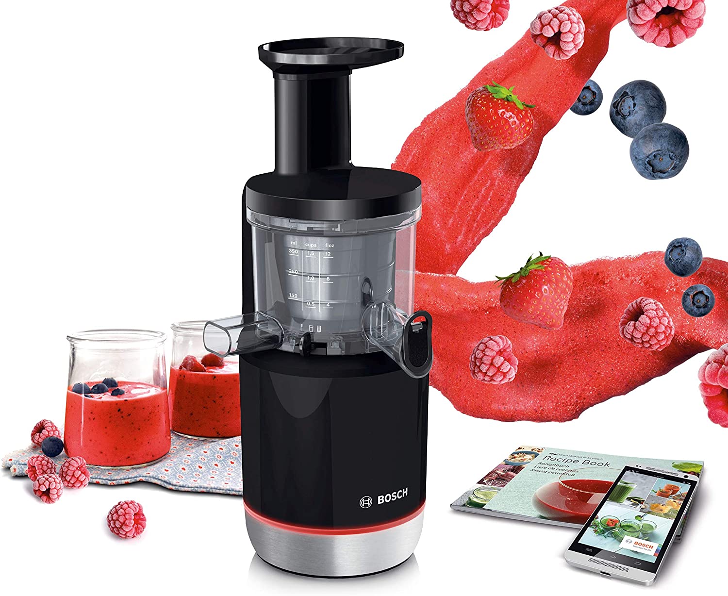 Bosch MESM731M Entsafter Slow Juicer Schwarz/Edelstahl online kaufen bei Netto