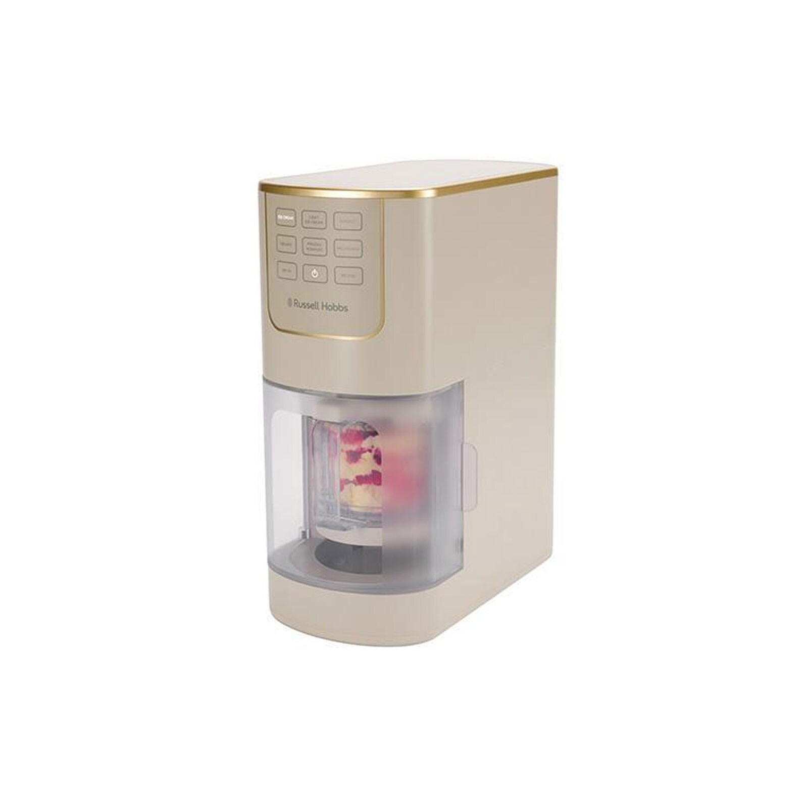 Chilluxe™ 28750-56 Eismaschine (für  Eis, 7 voreingestellte Programme, Eiscreme, Light Eiscreme, Sorbet, Milchshake, Gelato, Frozen Yoghurt und Mix-In (Toppings), Re-Spin-Funktion, spülmaschinengeeignete Teile, inkl. 2 Behälter (500 ml)