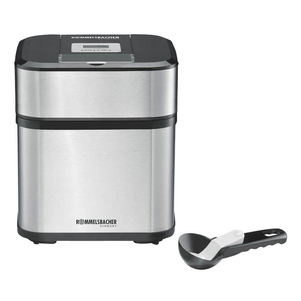 ROMMELSBACHER IM 12 4-in1 Eismaschine f&uuml;r Eis, Frozen Yogurt, Sorbet, Slush Edelstahl/Schwarz - Bild 1