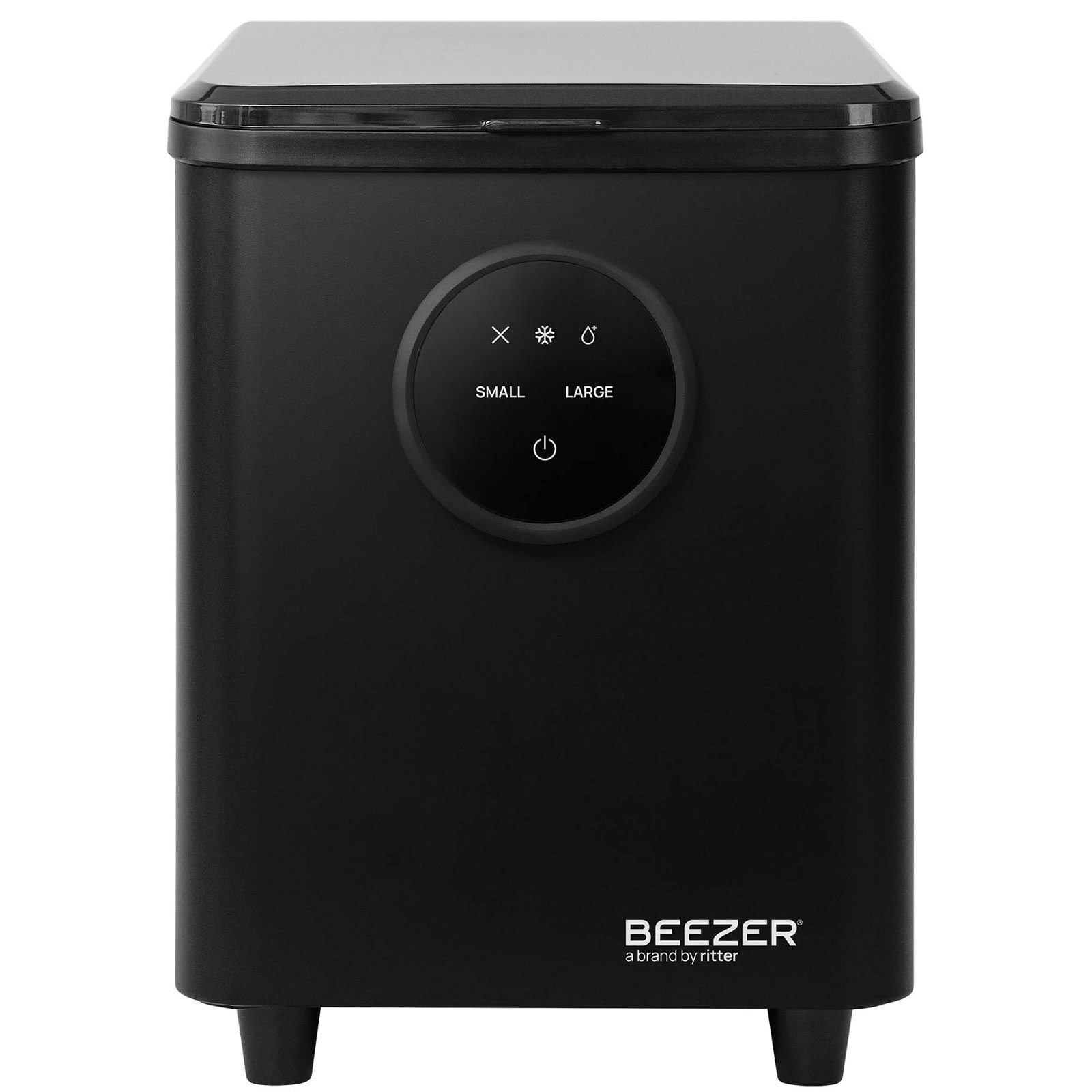 RITTER BEEZER&reg; IceCube mini Eisw&uuml;rfelbereiter (Kompaktes Design, intuitive Touch-Bedienung, 8 Eisw&uuml;rfel in 8-9 Minuten, bis zu 12 kg Eis pro Tag, Wassertankvolumen 0,8 l, 2 Eisw&uuml;rfelgr&ouml;&szlig;en, Selbstreinigungsfunktion, K&auml;ltemittel: R600a, 120 Watt) - Bild 1