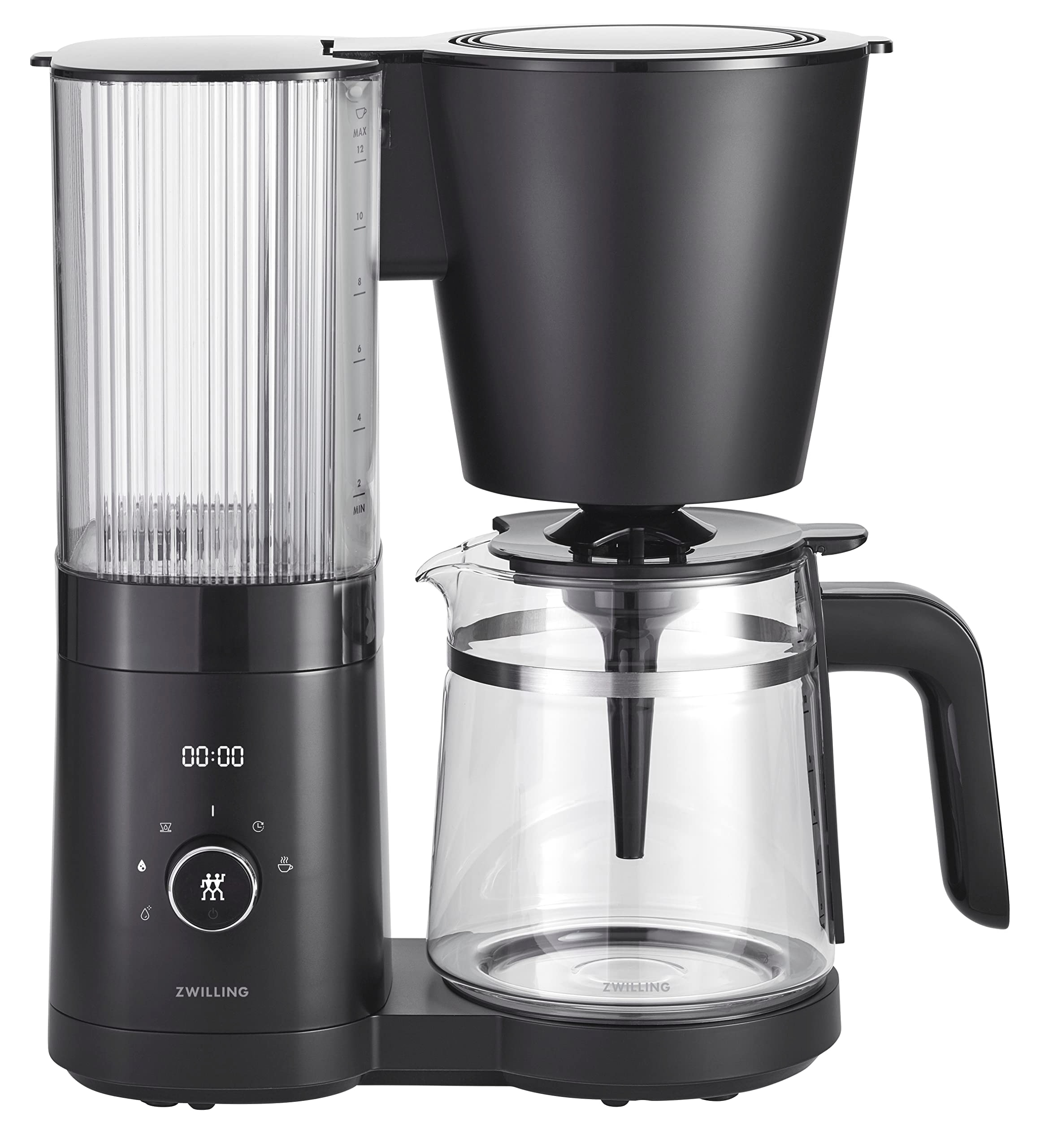 ZWILLING 1010447 Enfinigy Filterkaffeemaschine (12 Tassen, 1,5 l Wassertank, Glaskanne, Warmhalteplatte, schwarz) - Bild 1