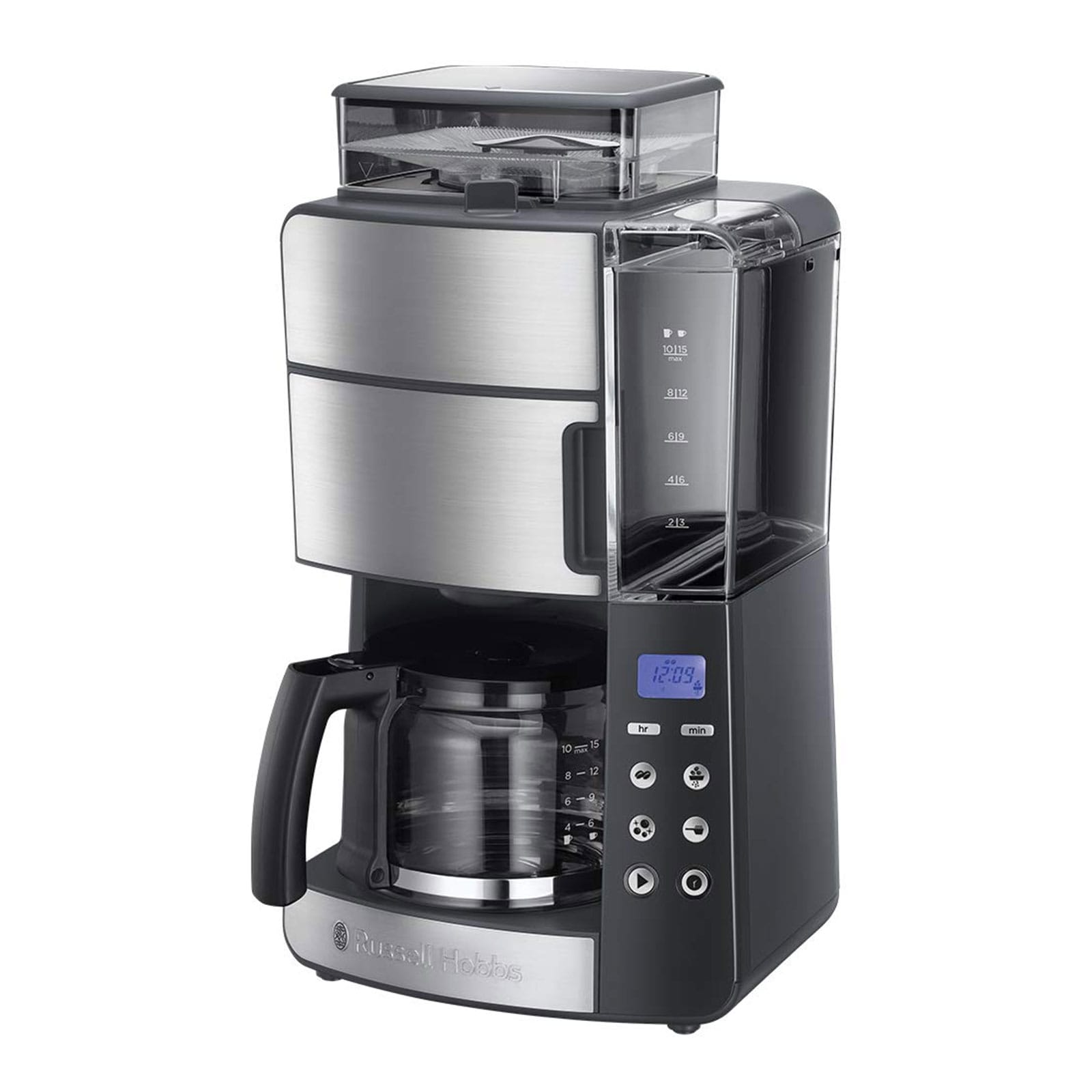 Russell Hobbs 25610-56 Grind & Brew Kaffeeautomat mit Mahlwerk Edelstahl / schwarz - Bild 1
