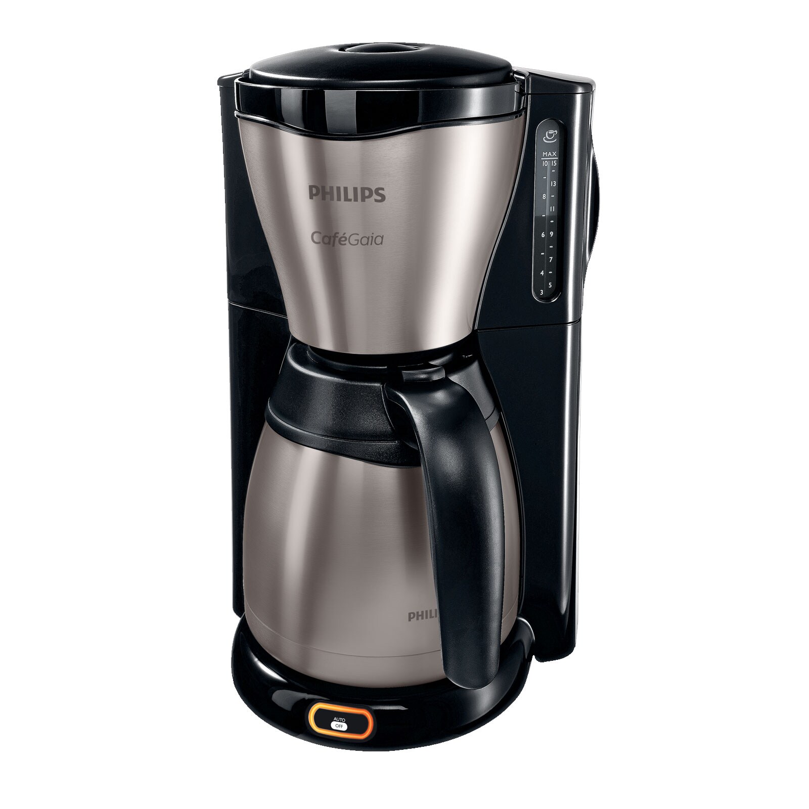 HD 7548/20 Gaia Therm Kaffeemaschine schwarz/ Edelstahl & Kunststoff