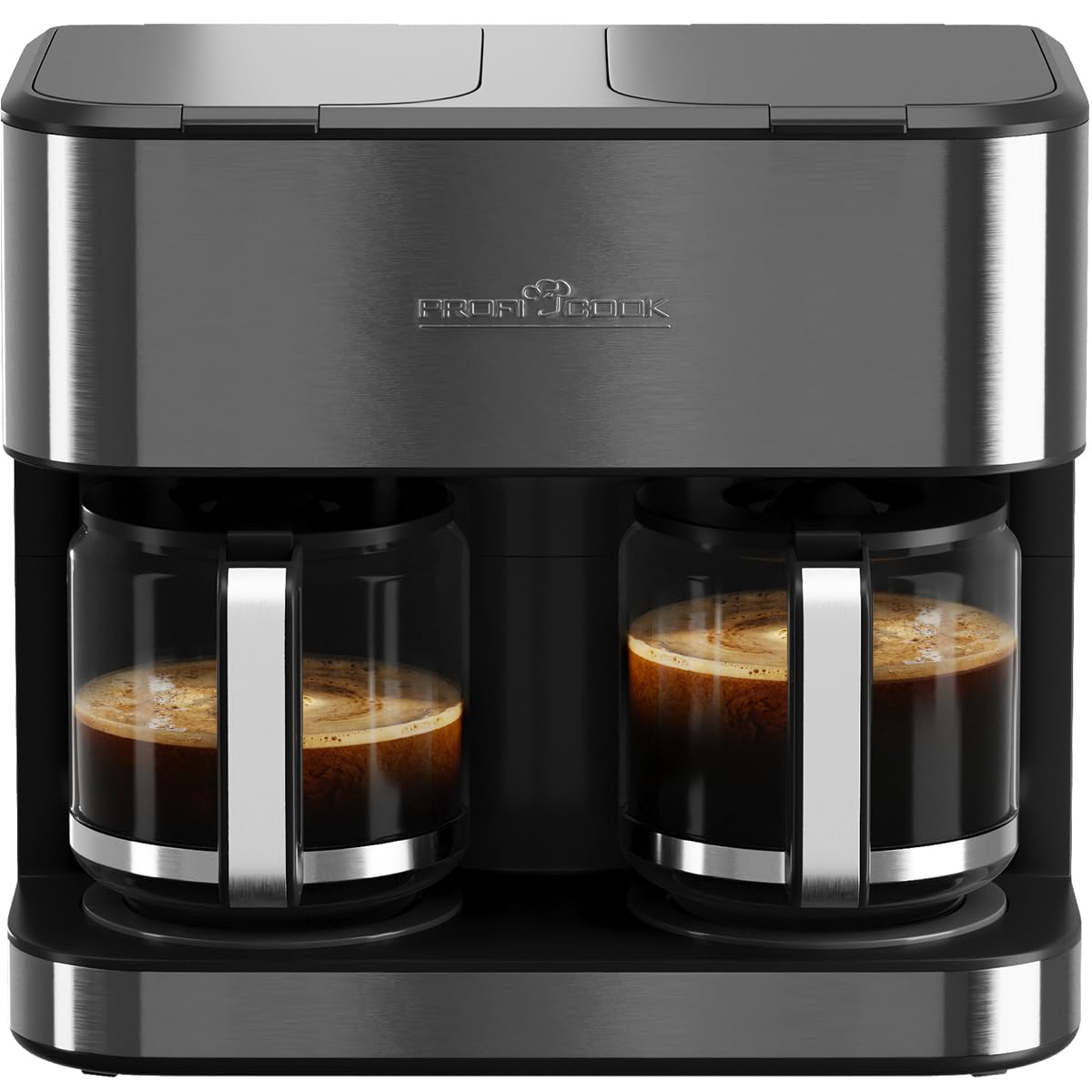 PROFICOOK PC-KAD 1308 Dark Inox Filterkaffeemaschine (32 Tassen, 3,6 l Wasstertank, Glaskanne, Warmhalteplatte, Abschaltautomatik, Wasserstandsanzeige) - Bild 1