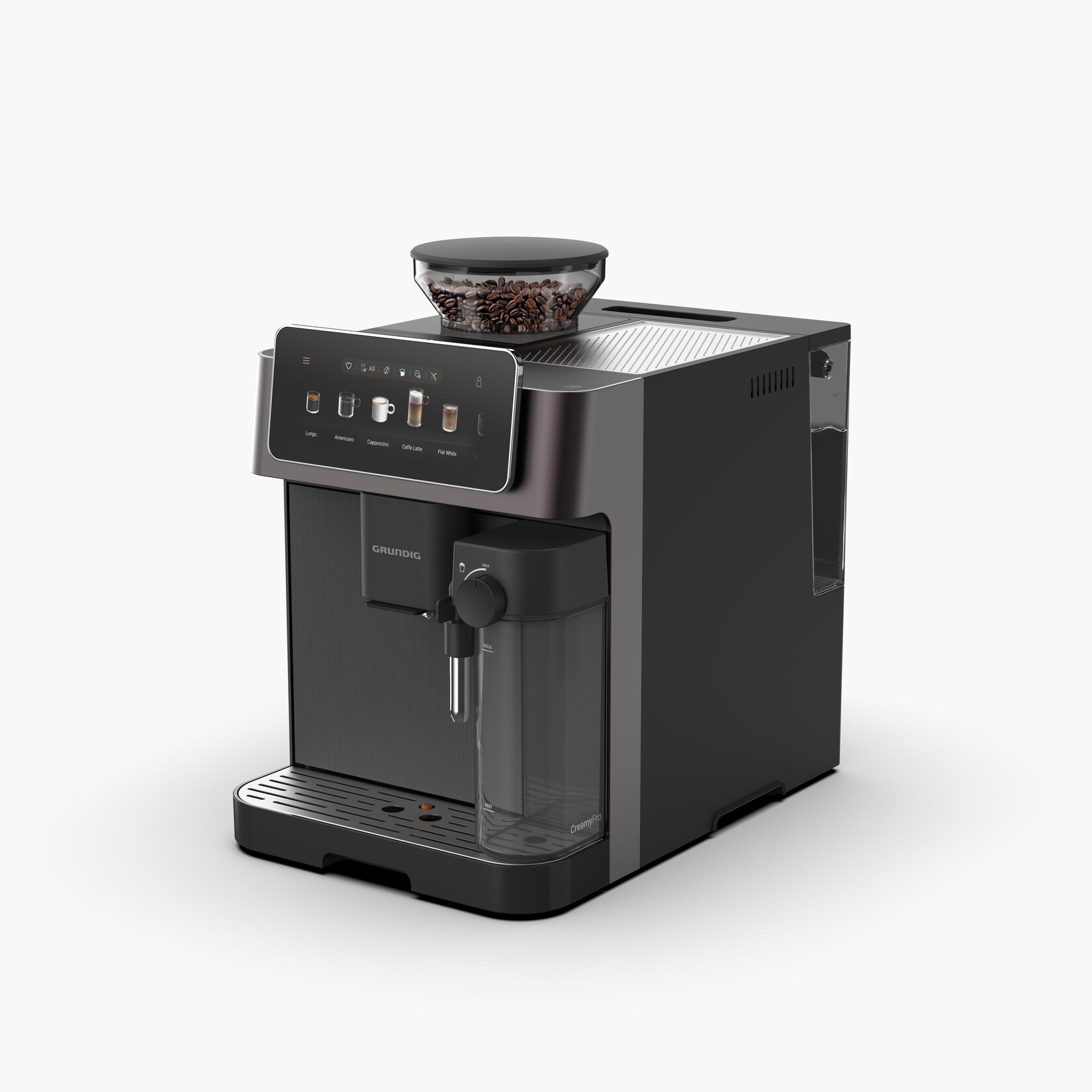 KVA 9230 Kaffeevollautomat (Edelstahlmahlwerk mit 13 Einstellungen,  Bohnenbehälter, 2 l Wassertank, 6,8 Zoll Full-TFT, 600 ml Milchbehälter, App)