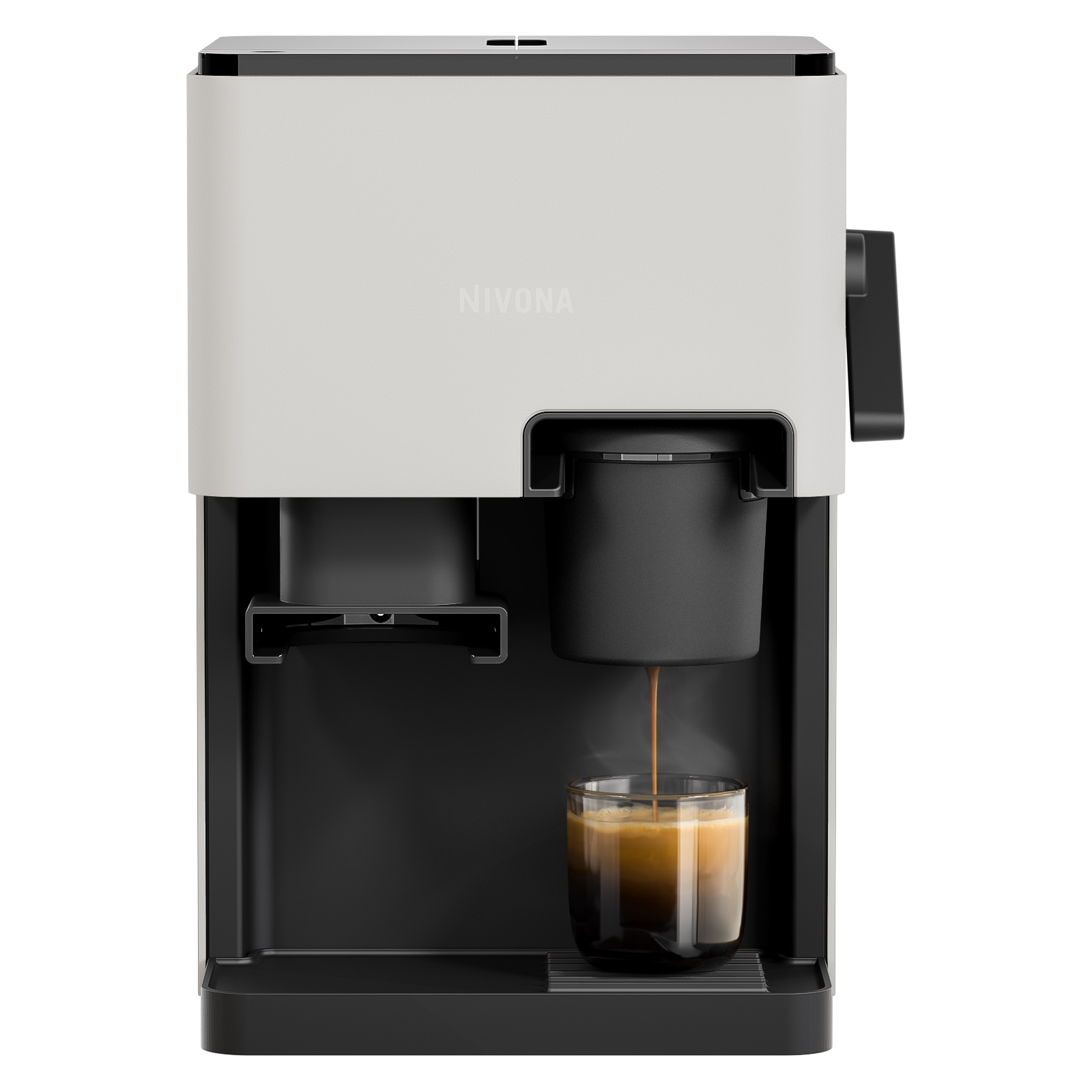 NIVONA CUBE 4102 Kaffeeautomat, Cremewei&szlig; (Kegelmahlwerk Schwarz Touchdisplay, 250 g Bohnenbeh&auml;lter - Bild 1