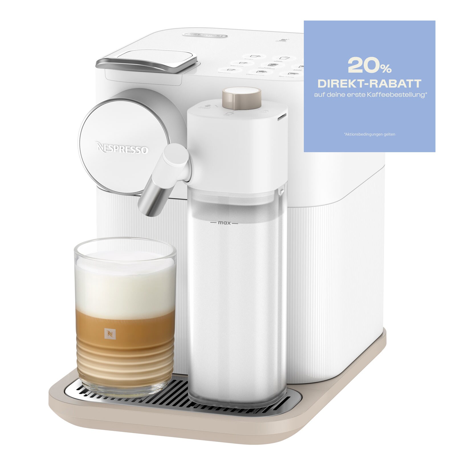 DeLonghi EN 640 Nespresso Gran Lattissima Kapselmaschine wei&szlig; - Bild 1