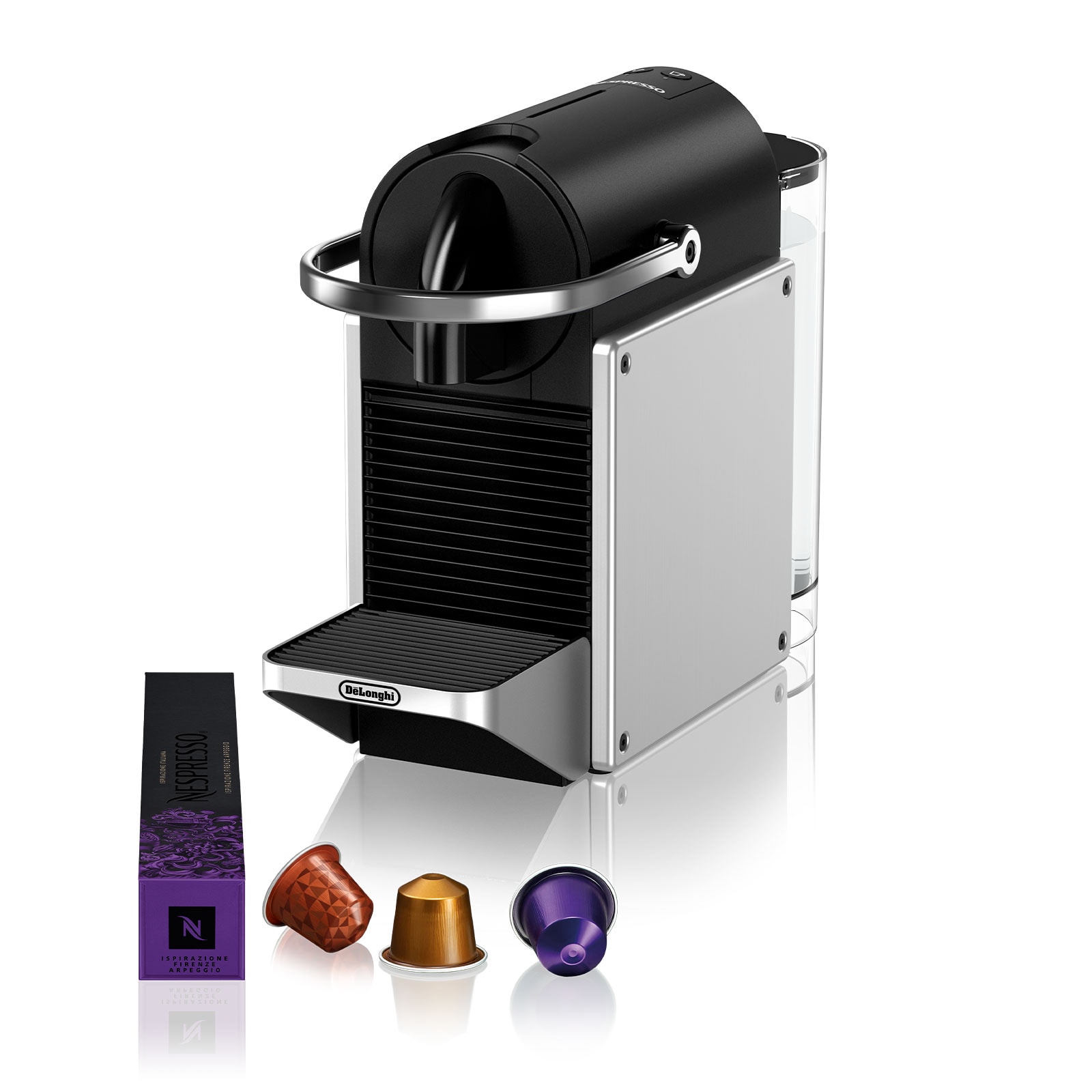 De'Longhi EN127.S PIXIE Re-Design silber Nespresso-Kapselmaschine - Bild 1