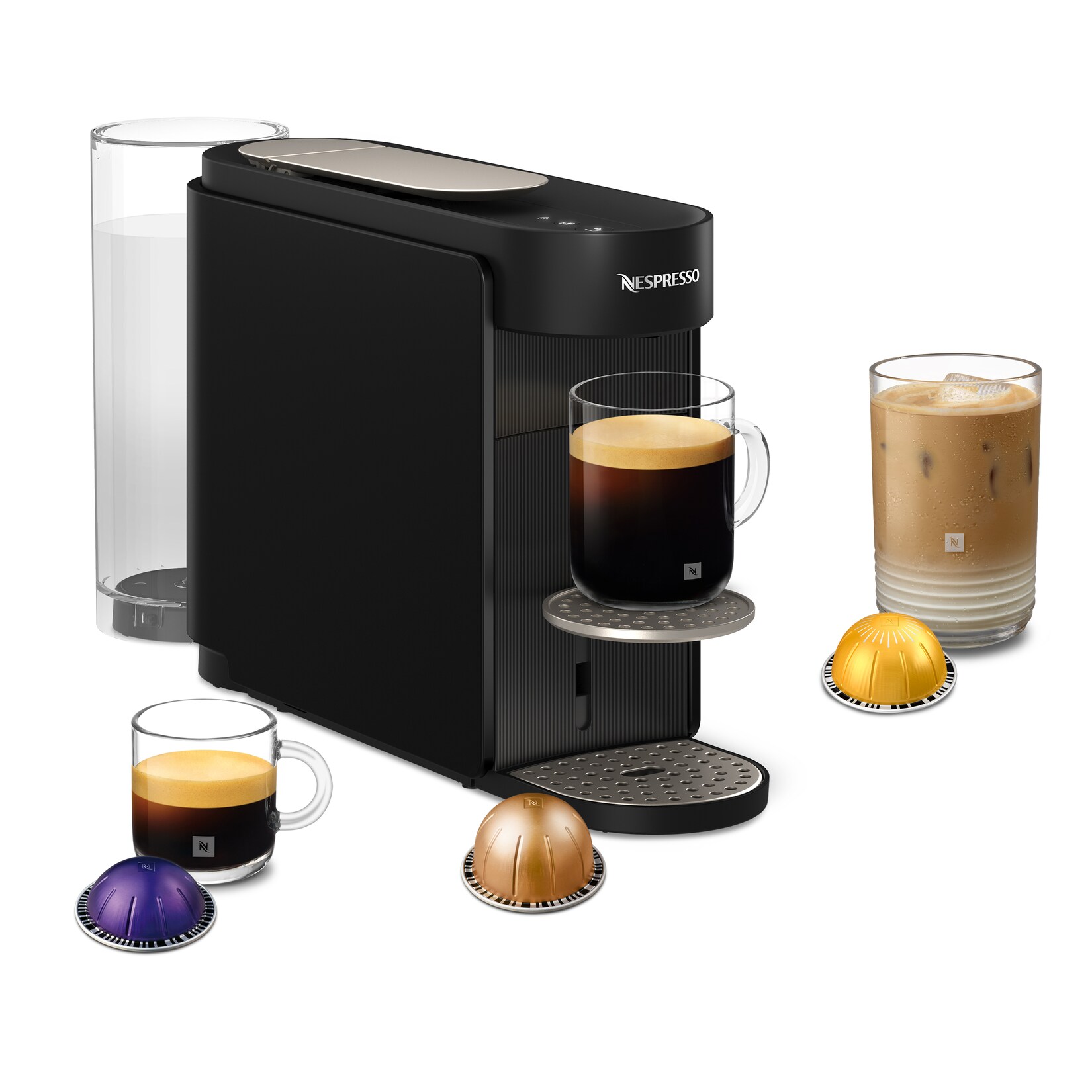 Nespresso  VERTUO Up Kaffeekapselmaschine Kapselmaschine One-Touch-System Ink Black, XN9408