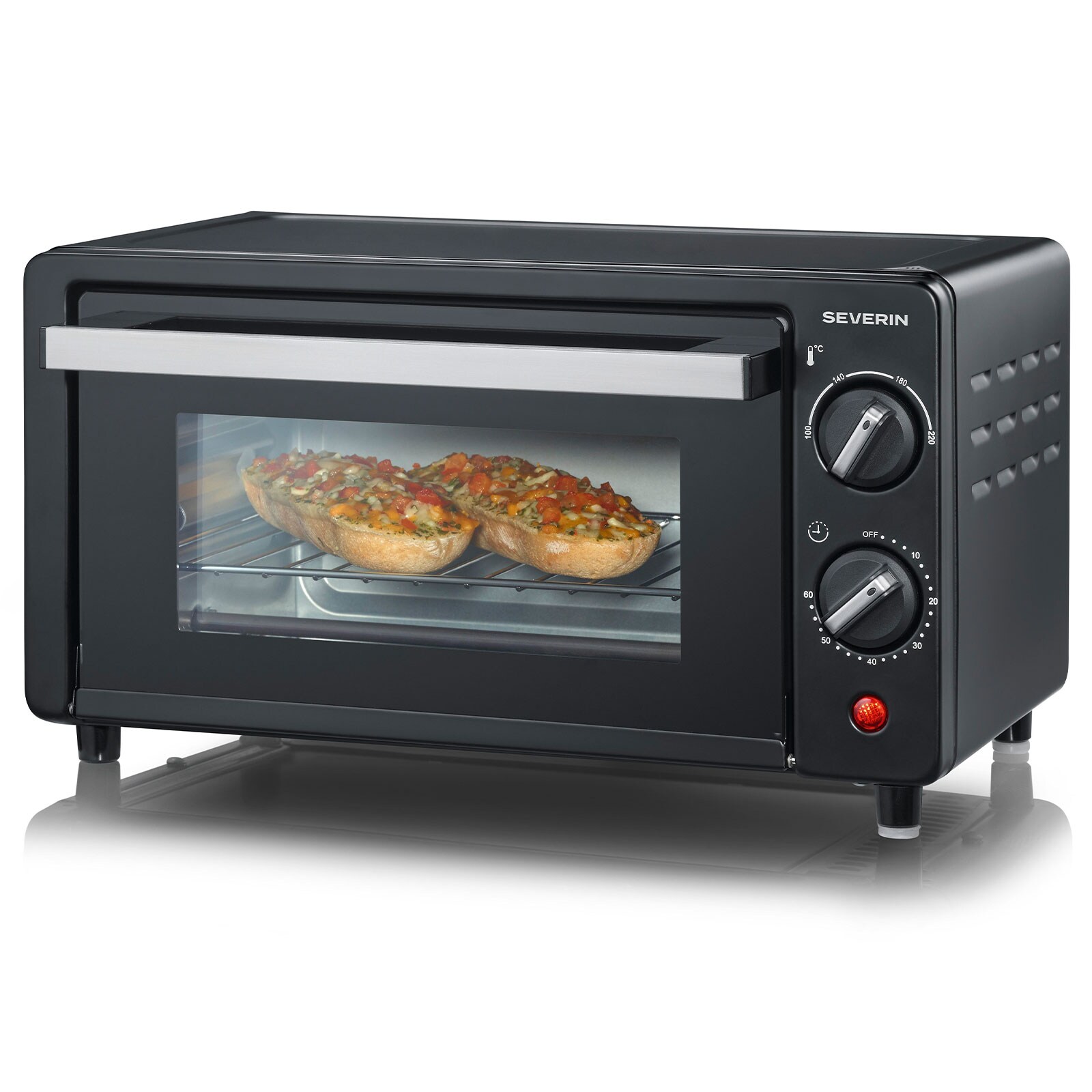 SEVERIN TO 2062 Toastofen ( Innenraum, 900 Watt, Timer, inkl. Grillrost & Backblech)