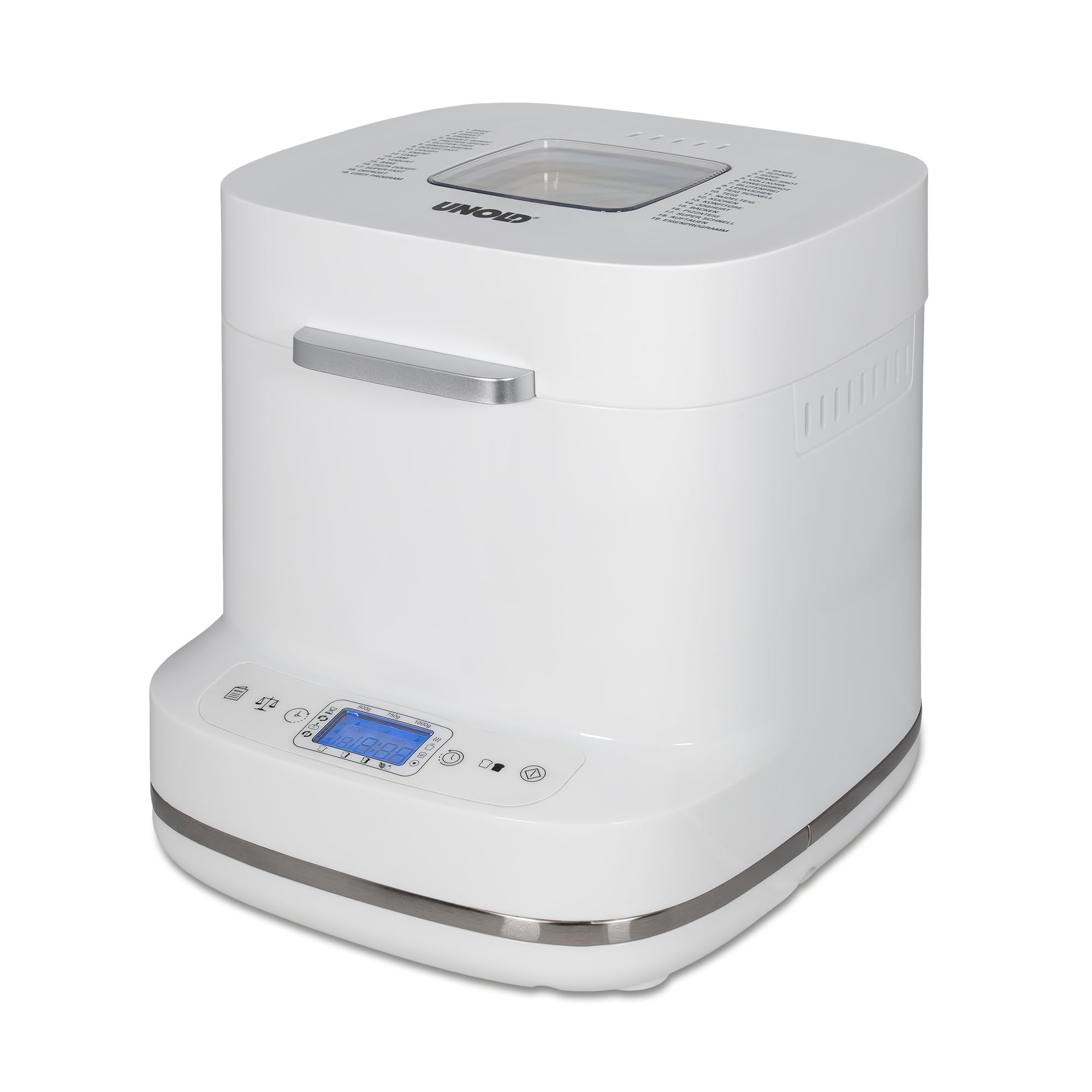 UNOLD 68120 Backmeister Bernd Brotbackautomat (550 W, 500?1.000 g Brotgewicht, 19 Programme, LCD-Display beleuchtet) - Bild 1