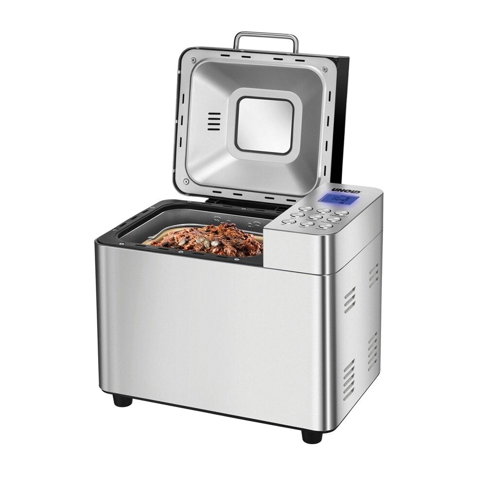 UNOLD Backmeister Edel Brotbackautomat ( und 1.000 g Brotgewicht, 14 Programme, 2 Eigenprogramme, Marmelade- und Nudelteigprogramm, glutenfrei geeignet, LCD-Display)