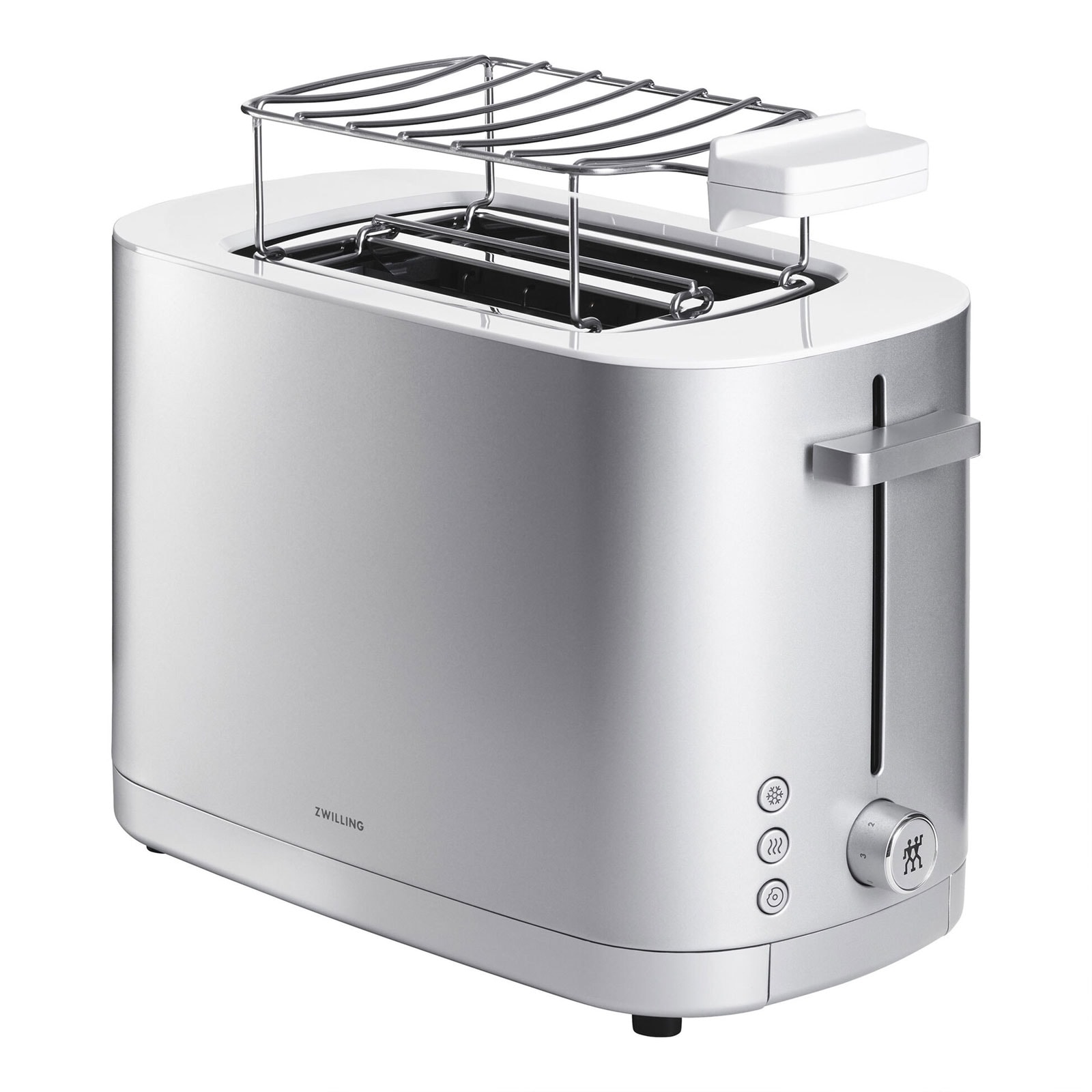 ZWILLING 1005777 Enfinigy Toaster (2 Scheiben, 1000 W, Stahl, Silber, Br&ouml;tchenaufsatz, Auftaufunktion, Aufw&auml;rmfunktion) - Bild 1