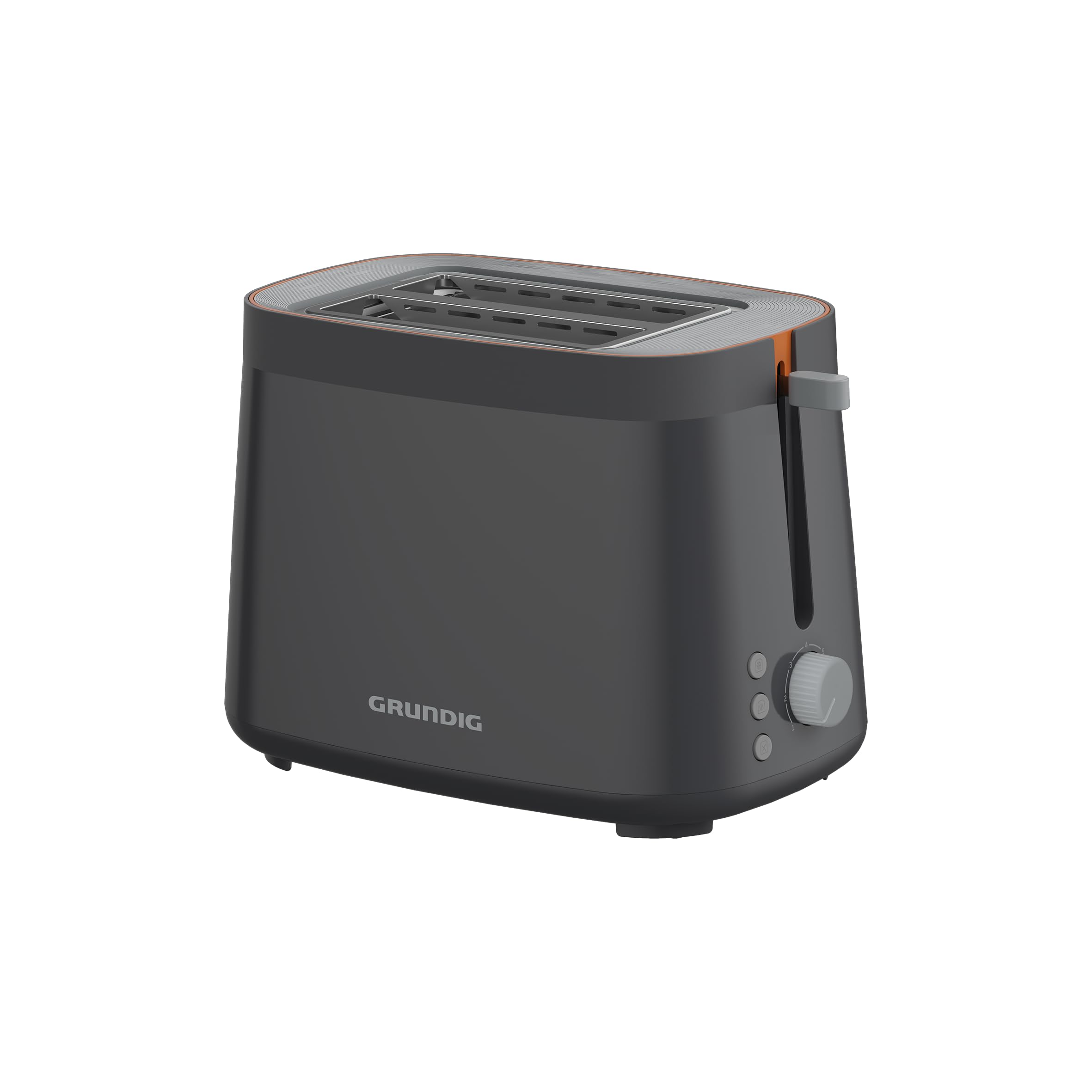Grundig TA 5320 Toaster (2 Scheiben, 800 W, 6 Br&auml;unungsstufen, Auftau-Funktion, Aufbacken, Abbrechen, High-Lift-Funktion, Br&ouml;tchenaufsatz, herausnehmbare Kr&uuml;melschublade) - Bild 1