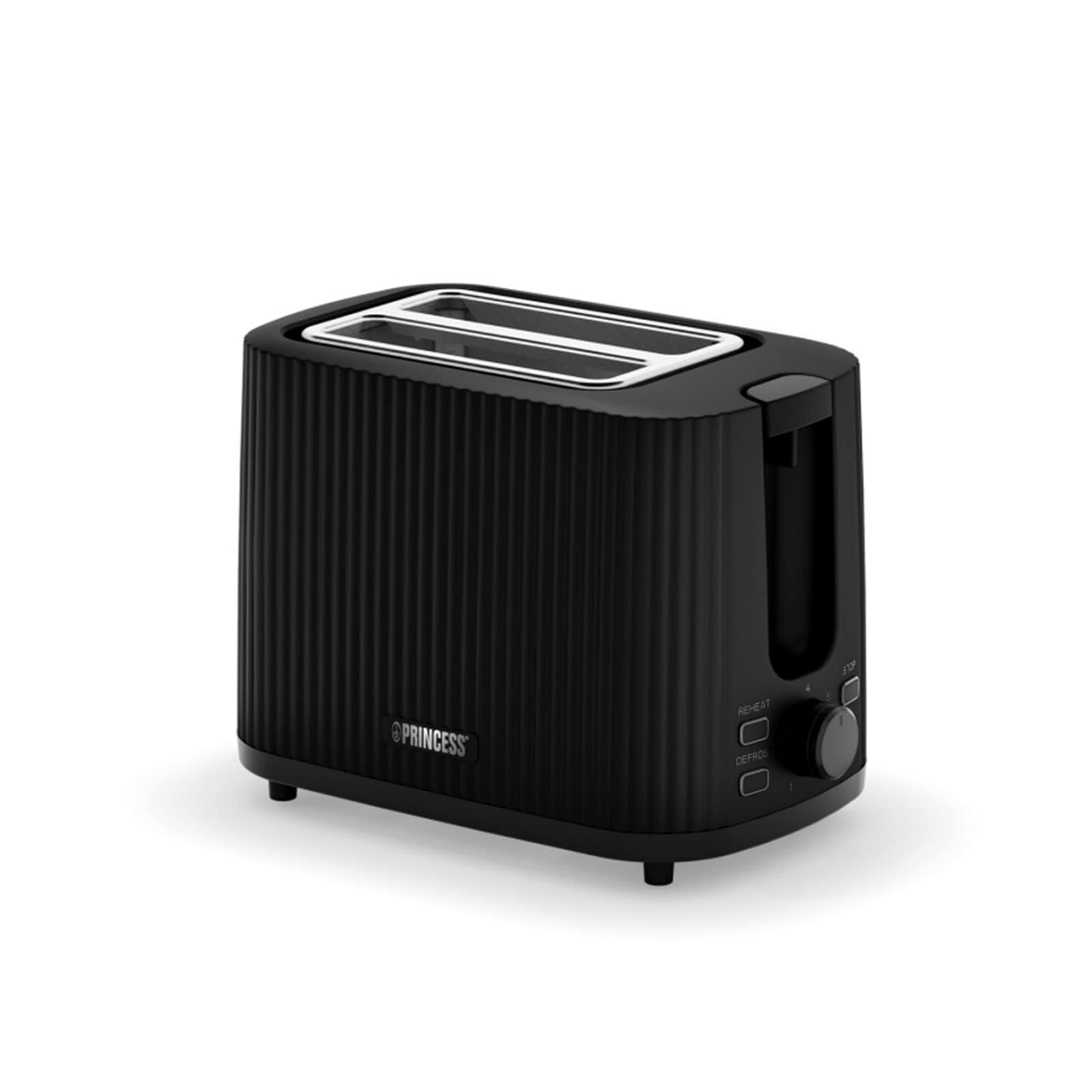 PRINCESS 142358 Wave Toaster (2 Scheiben, 930 W, Kunststoffgeh&auml;use, 7 Br&auml;unungsstufen, Auftaufunktion, Aufw&auml;rmfunktion, Stoppfunktion, automatischer Brotlift) - Bild 1