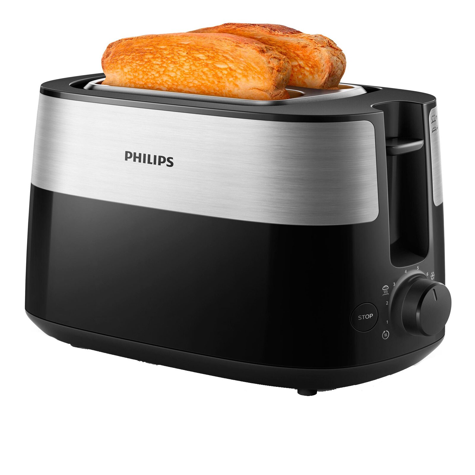 Philips HD 2516/90 Toaster Daily schwarz / Edelstahl - Bild 1