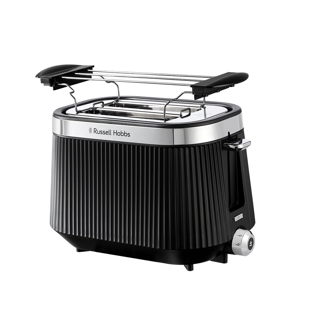 26760-56 Brontë black Toaster (2-Scheiben-Toaster, 980 Watt, 6 Bräunungsstufen, Lift & Look-Funktion, Hebefunktion, Auftau-, Aufwärm- und Stoppfunktion, Brötchenaufsatz)