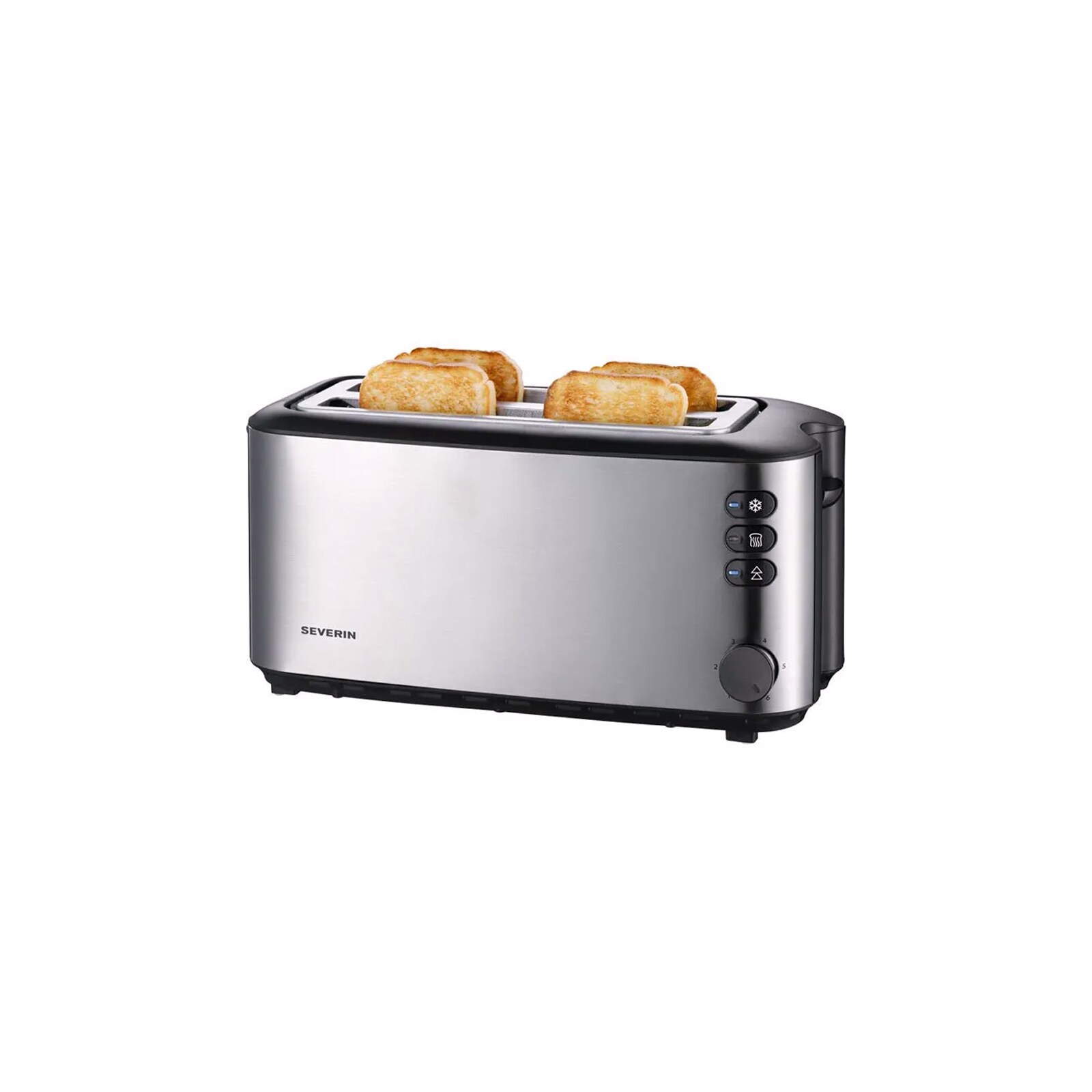 AT 2509 Langschlitztoaster Edelstahl gebürstet/schwarz