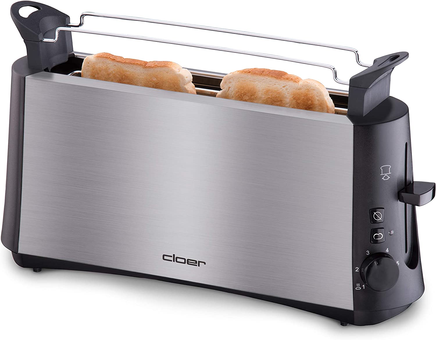 Cloer 3810 Langschlitztoaster schwarz/chrom matt - Bild 1