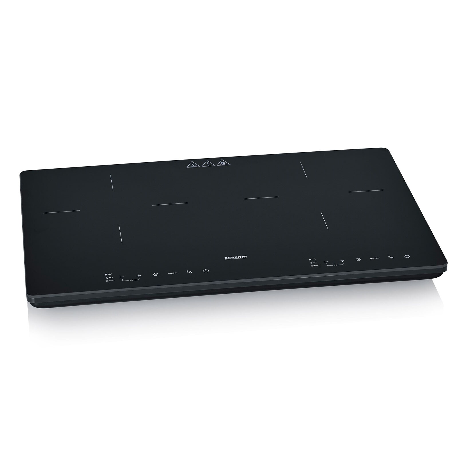 SEVERIN DK 1033 Doppelkochplatte (10 Leistungsstufen, 60-240 °C, 3400 Watt, Touch-Display, Timer, Abschaltautomatik)