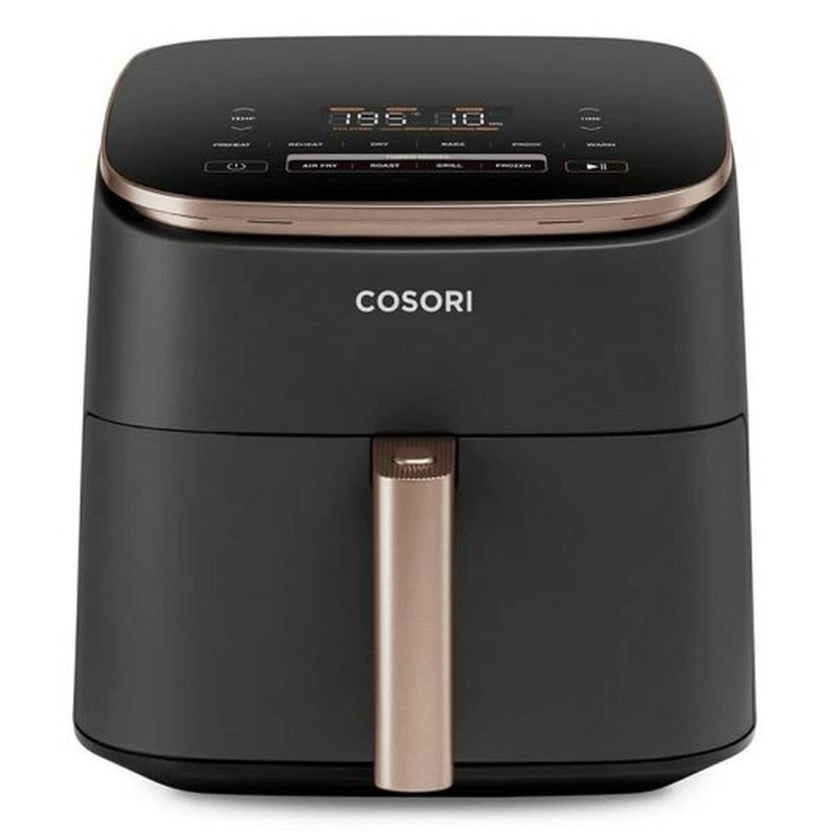 Cosori CAF-DC602-KEUR Turbo Blaze Hei&szlig;luftfritteuse (DC-Motor (Gleichstrom), 6 Liter Zubereitungskorb, variables 5-Stufen Gebl&auml;se, Timer, Temperaturbereich 30 - 230 &ordm;C, inkl. Spie&szlig;halterung, 5 Spie&szlig;e, Crisper-Platte) - Bild 1