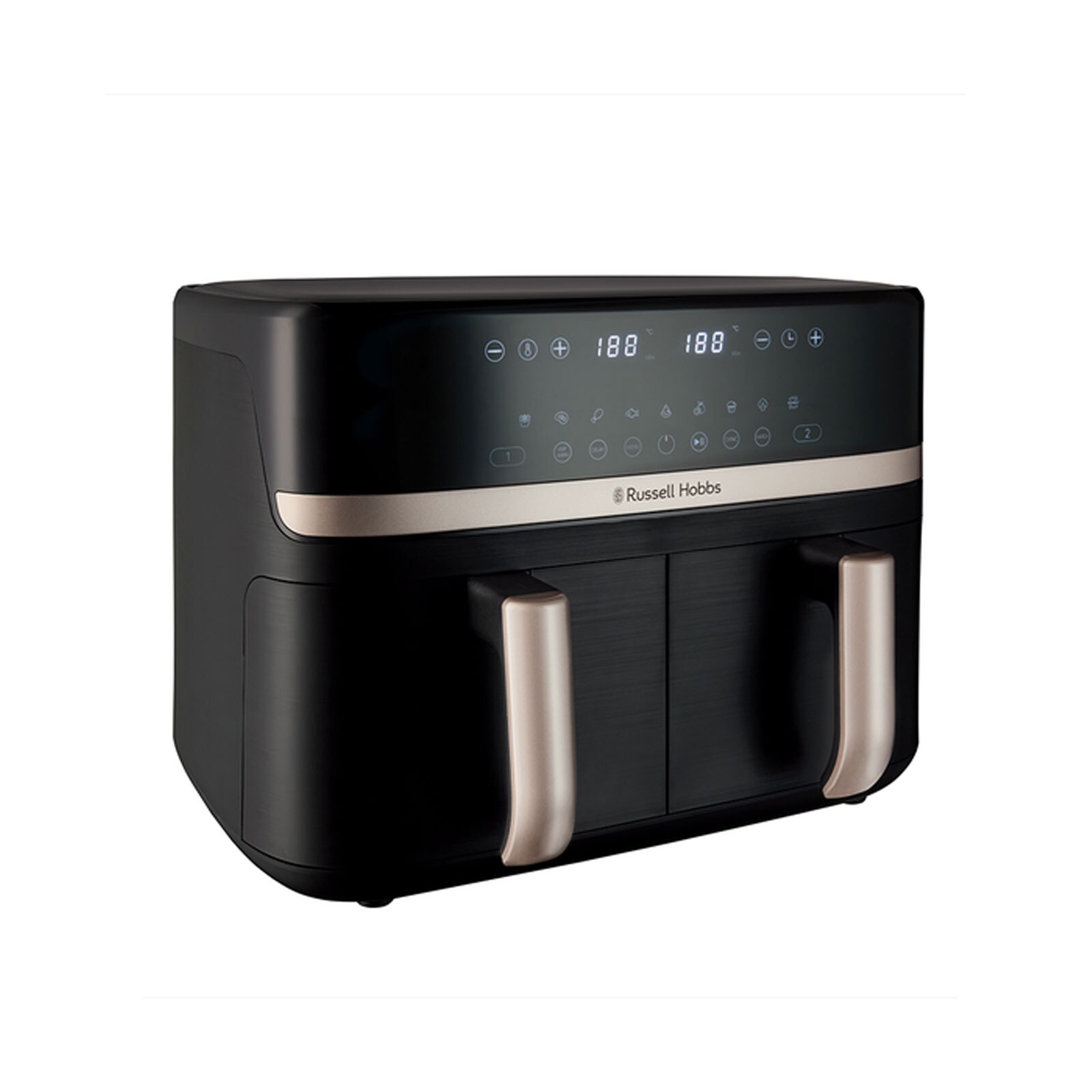 27680-56 SatisFry Air  Doppel-Heißluftfritteuse (9 l Fassungsvermögen, 2800 Watt, 9 Programme, Touch-Display)