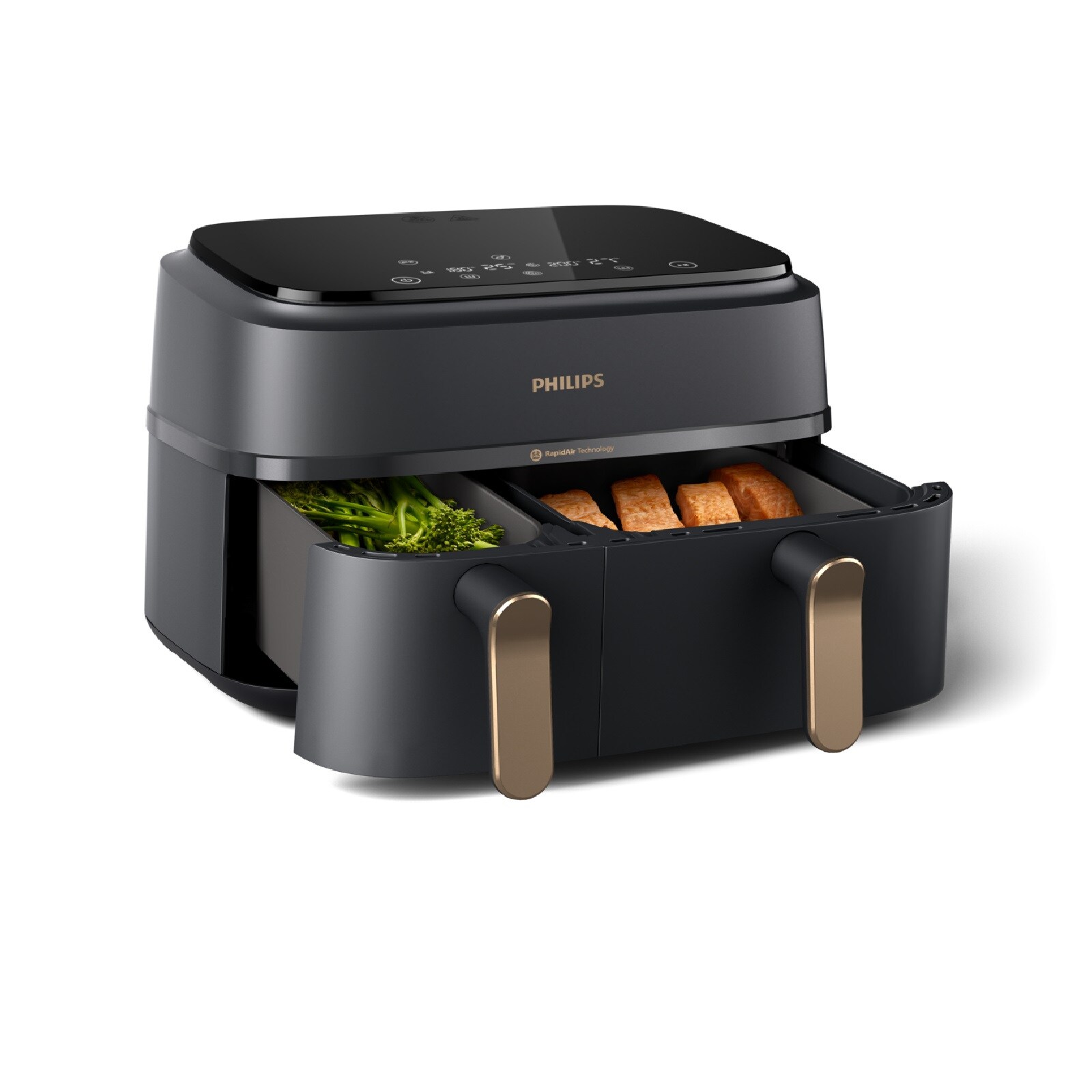 Friteuse sans huile Philips NA352/04 Airfryer 9L noir double panier Accessoires inclus