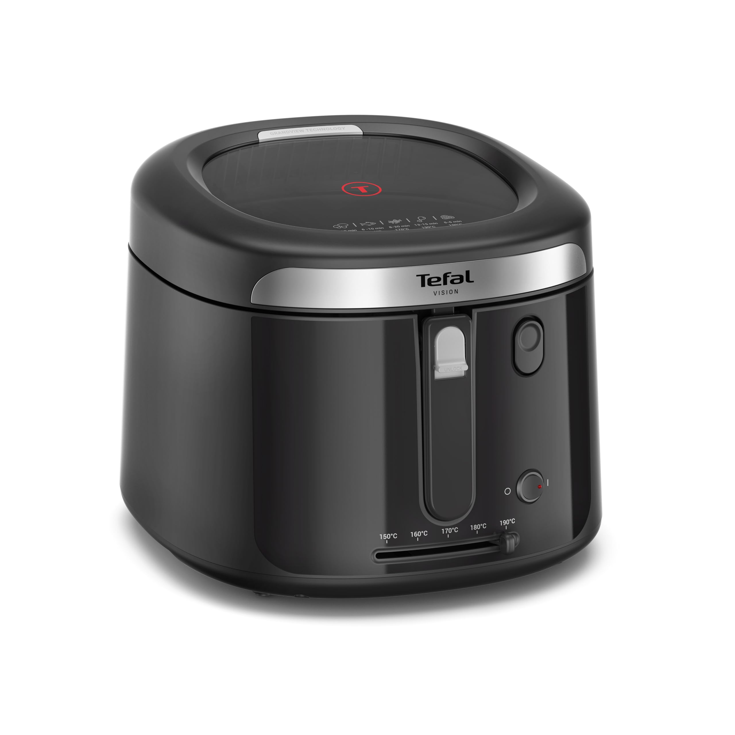 TEFAL FF2528 Vision Fritteuse (2,1 L &Ouml;l-Volumen, 1,2 kg Fassungsverm&ouml;gen, 1900 W, GrandView-Technologie, extra gro&szlig;es Sichtfenster) - Bild 1