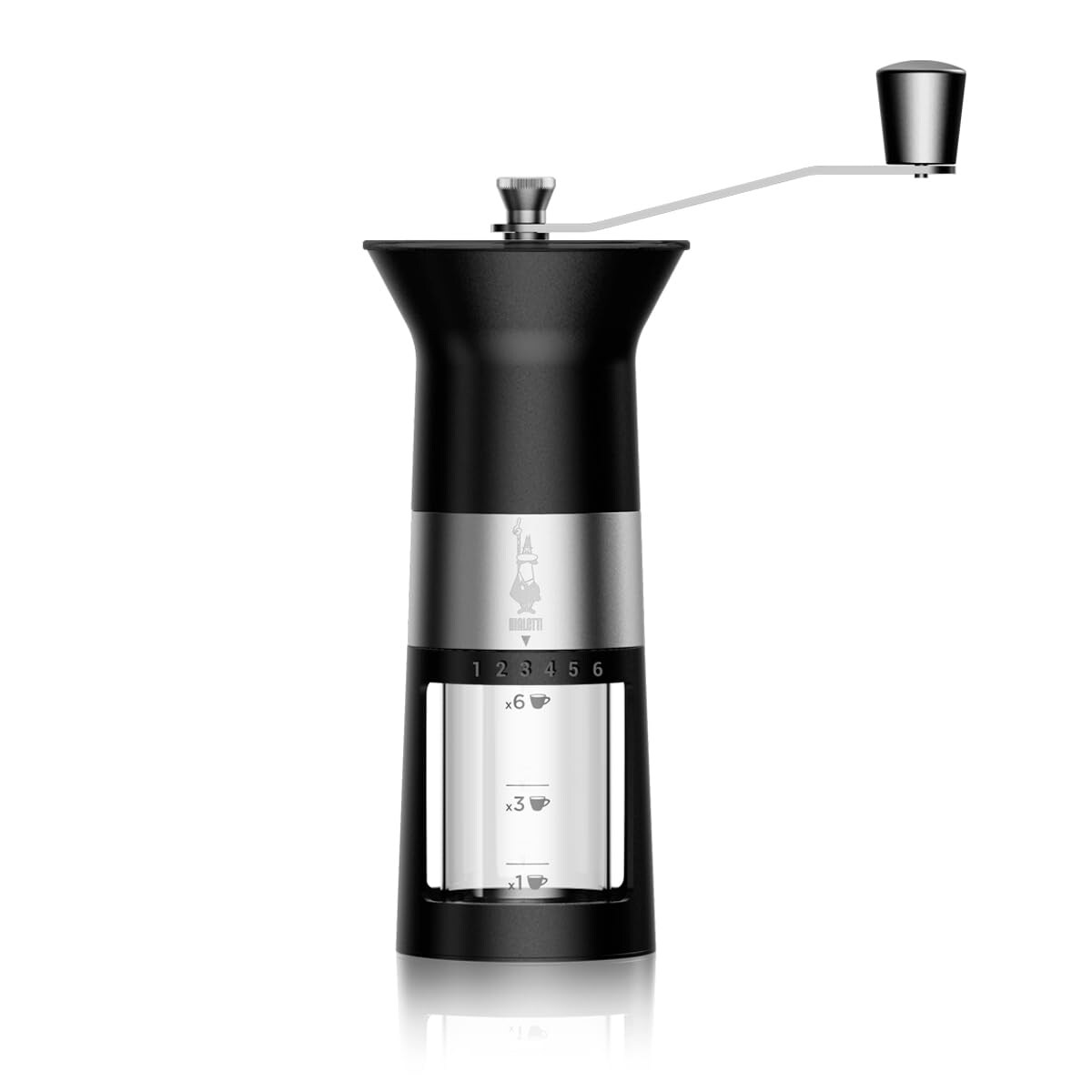 manuelle Premium Kaffeemühle (MCPRO001, schwarz, 6 Stufen)