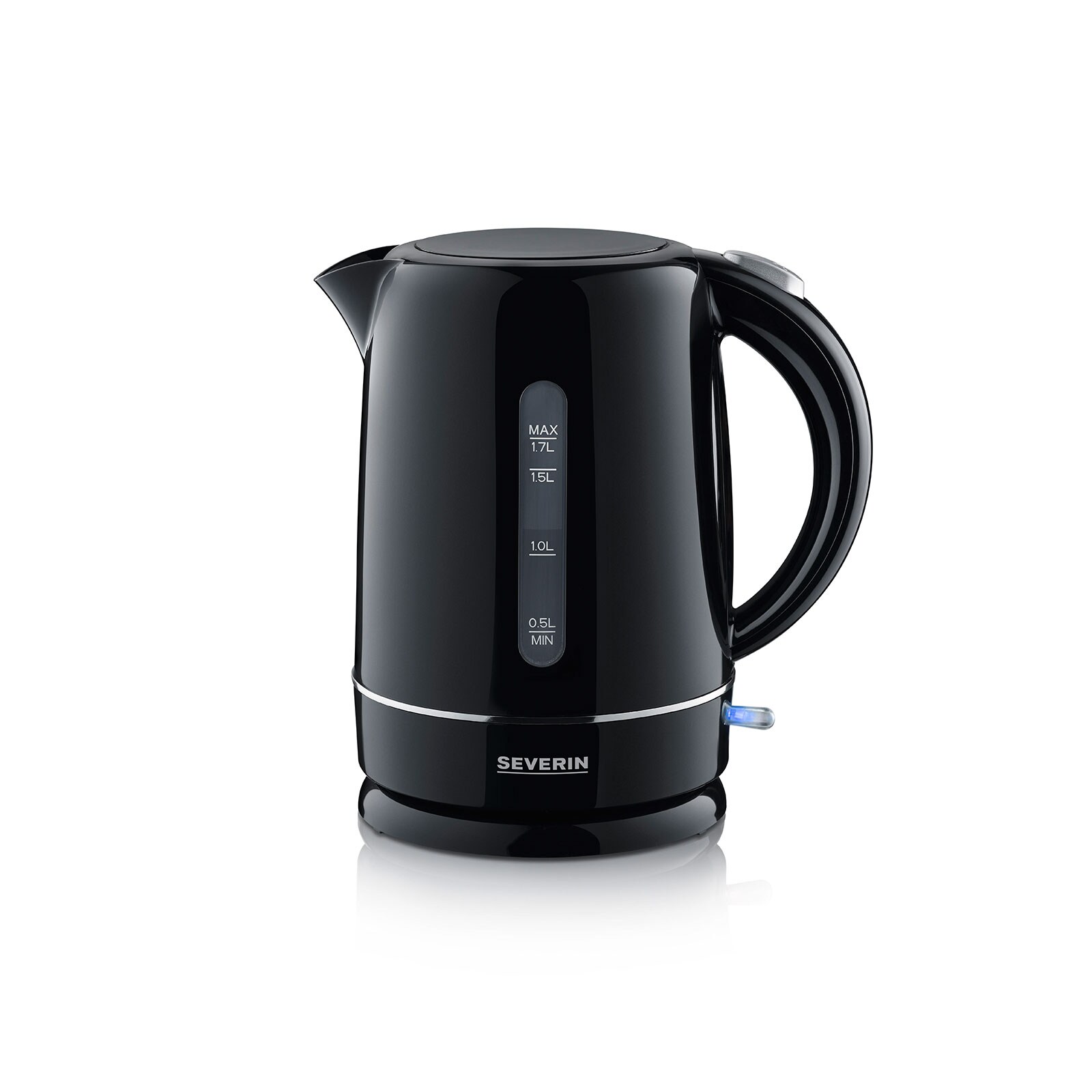 Severin WK 4322 Wasserkocher (1,7 Liter, 2200 W, schwarz, kabellos) - Bild 1