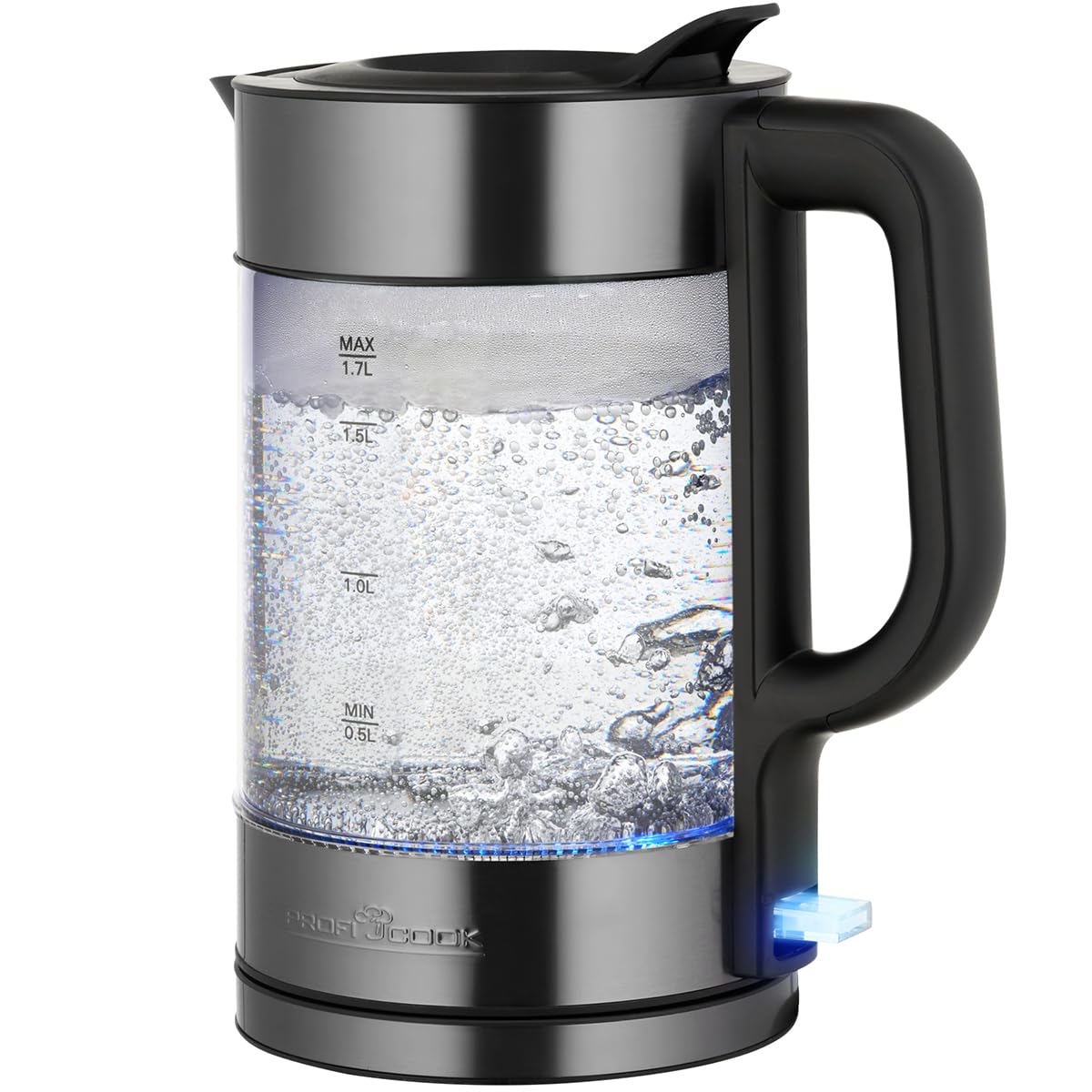 PROFICOOK PC-WKS 1322 G Dark Inox Wasserkocher (1,7 Liter, 2500 W, Edelstahl) - Bild 1