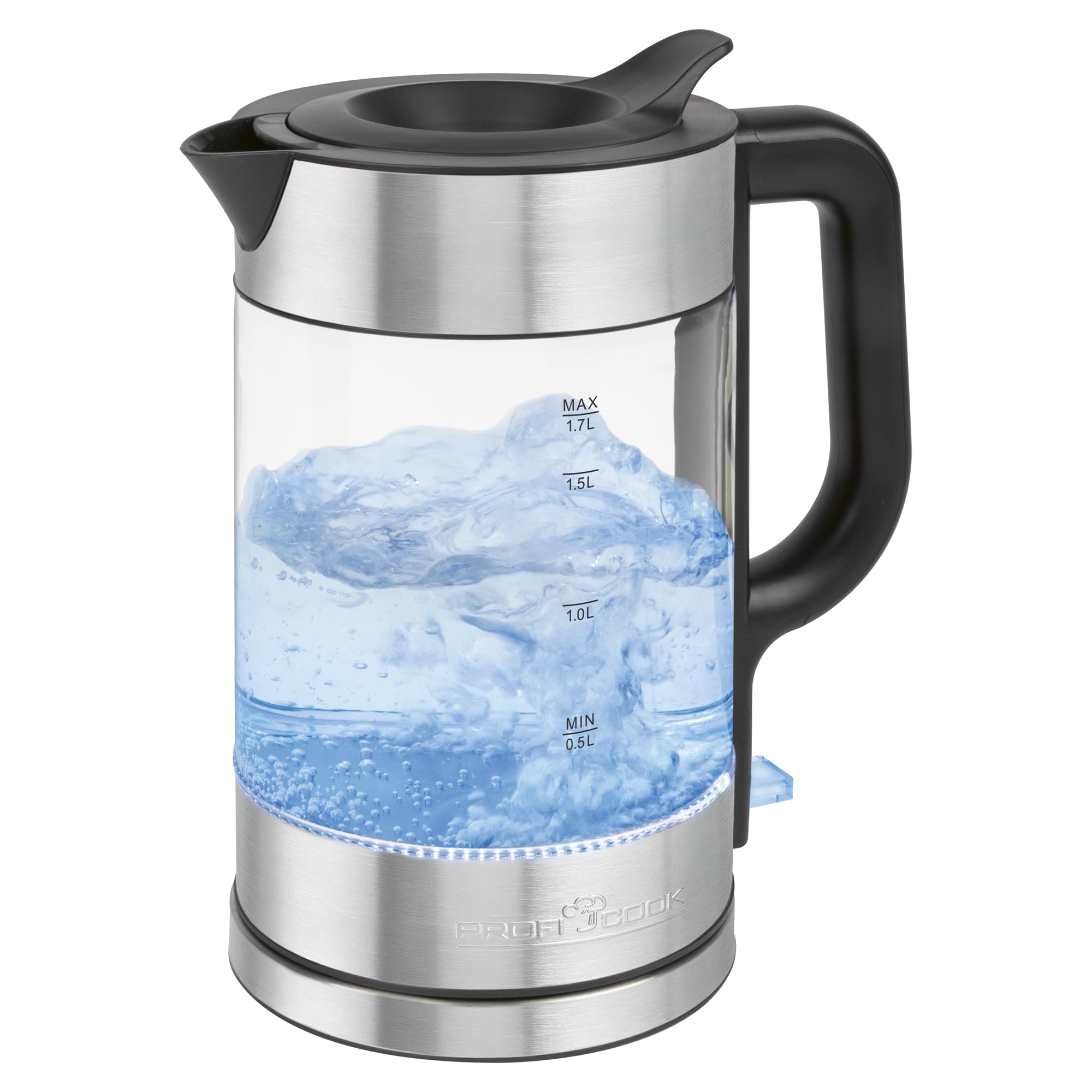 PROFICOOK PC-WKS 1322 G Edelstahl Wasserkocher (1,7 Liter, 2200 W, Edelstahl, silber) - Bild 1