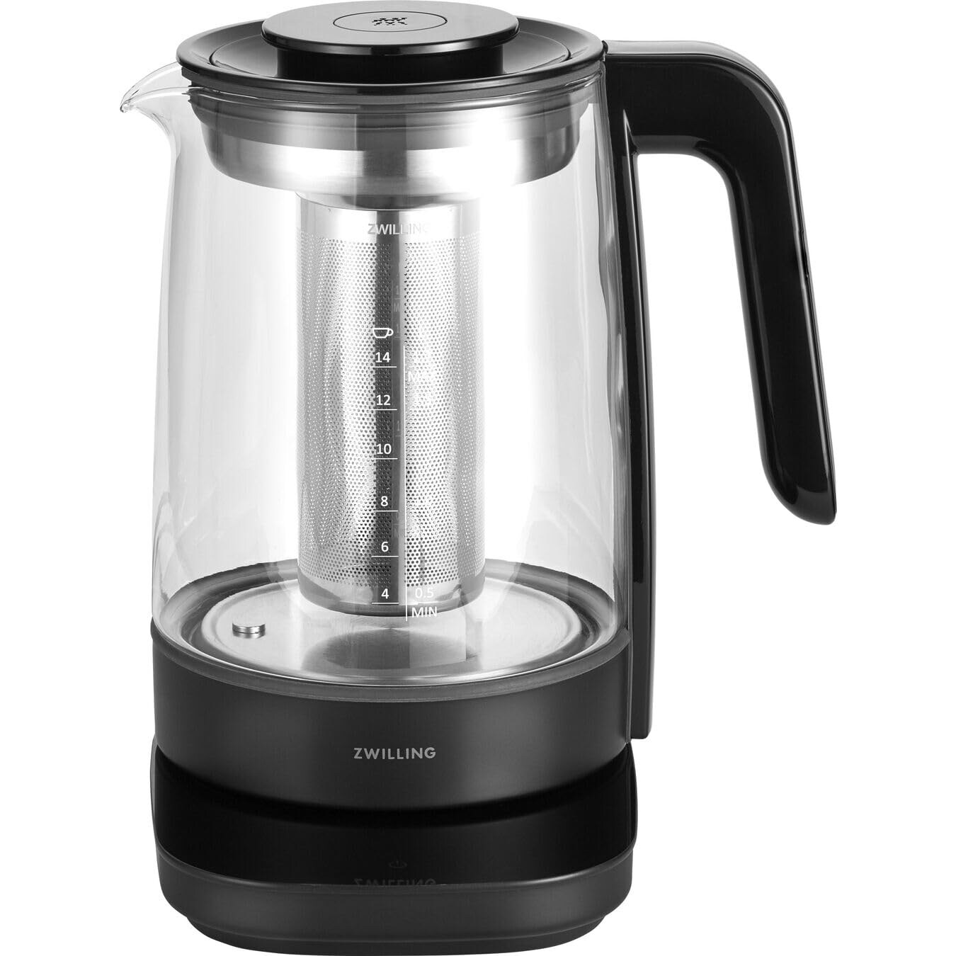 Wasserkocher 1850 W Schwarz Glas