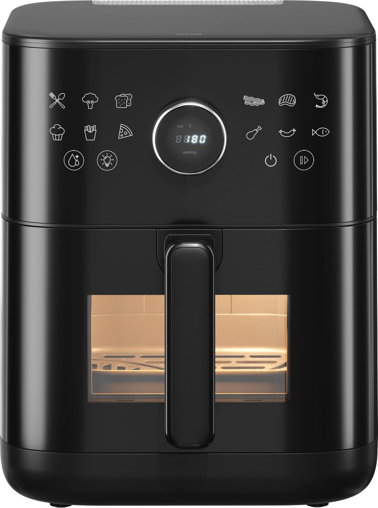 ZWILLING Air Fryer Pro , Heißluftfritteuse, 12 Programme, Infrarot-Heizung, Wasser-Sprühfunktion, 1800 Watt