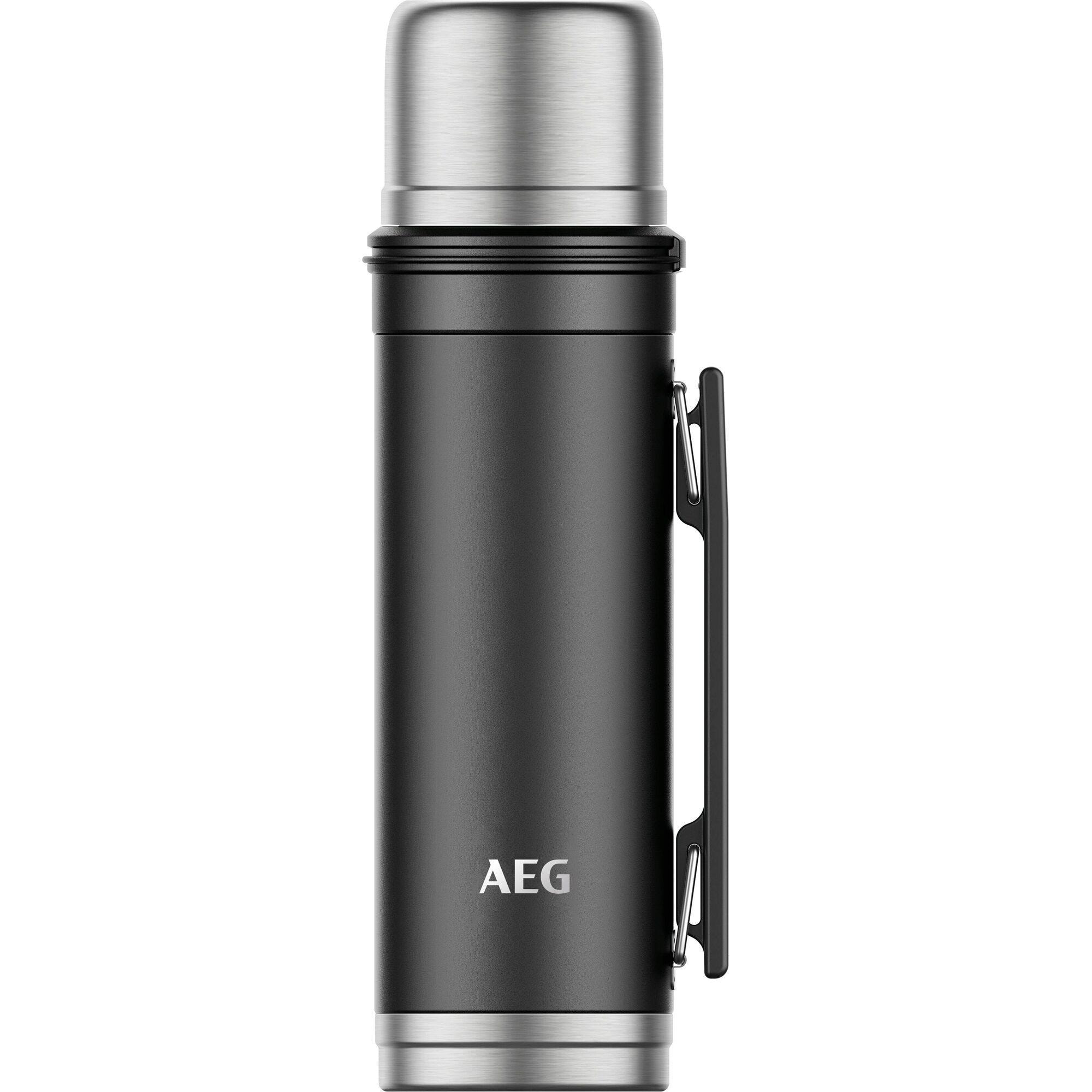 AEG ATHJ02 Thermosflasche (1 l Fassungsverm&ouml;gen, Schwarz, 24 h Warmhaltezeit, 22 h Kalthaltezeit, Doppelwand) - Bild 1