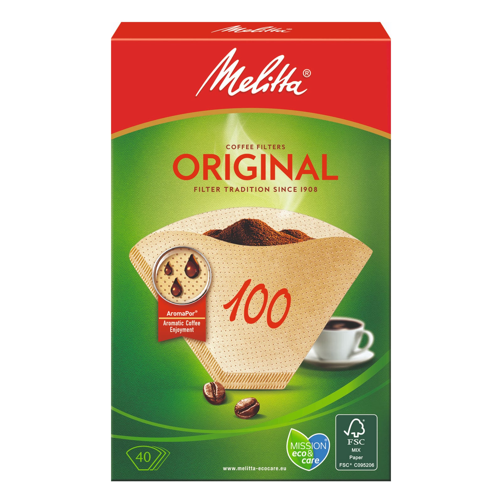 MELITTA 100/40 naturbraun Filtert&uuml;ten (40 St&uuml;ck) - Bild 1