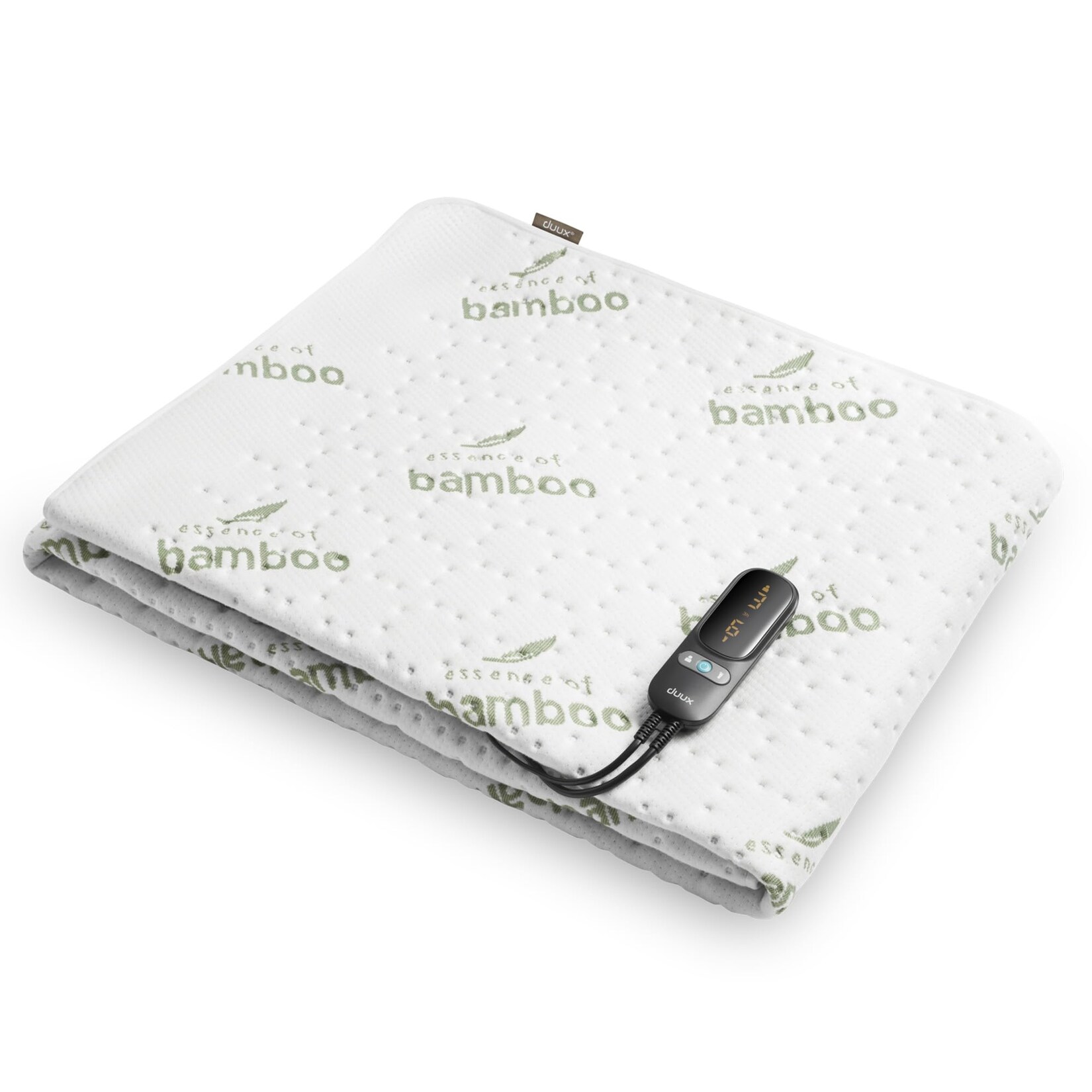Snooze Bamboo Weiß 90 x 200 Wärmeunterbett (6 Heizstufen, 70 Watt, 2 separat regelbare Zonen, maschinenwaschbar bei 30 °C, 1-9 Stunden Timer, Überhitzungsschutz)