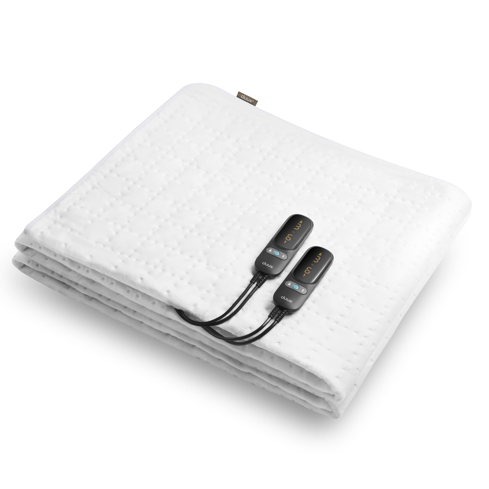 Snooze Fleece Weiß 140 x 200 Wärmeunterbett (6 Heizstufen, 116 Watt, 2 separat regelbare Zonen, waschbar bei 30 °C, Timer, Überhitzungsschutz)