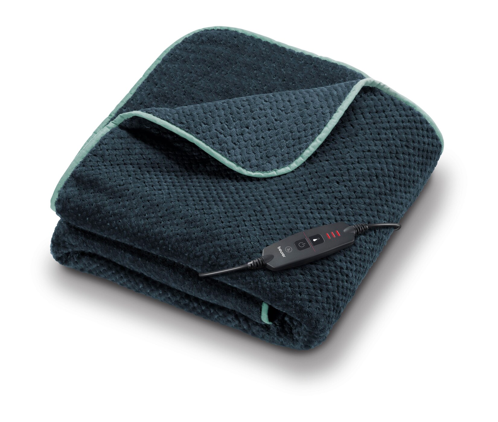 BEURER HD 65 Dark Grey Limited Edition 26 Wärmezudecke (3 Temperaturstufen, ca. 180 x 130 cm, Flauschfaser,  Sicherheitssystem, Sicherheitsabschaltung, Maschinenwäsche 30 °C)