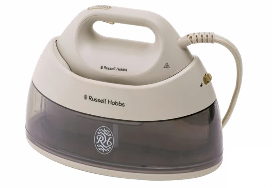 Russell Hobbs Fabric Luxe BakedStone 28580-56 Dampfb&uuml;gelstation (2.600 Watt, Keramik-B&uuml;gelsohle, 120 g/min kontinuierlicher Dampfaussto&szlig;, 1,3 l Wassertank, Tropf-Stopp, Spr&uuml;hfunktion, Selbstreinigungsfunktion) - Bild 1