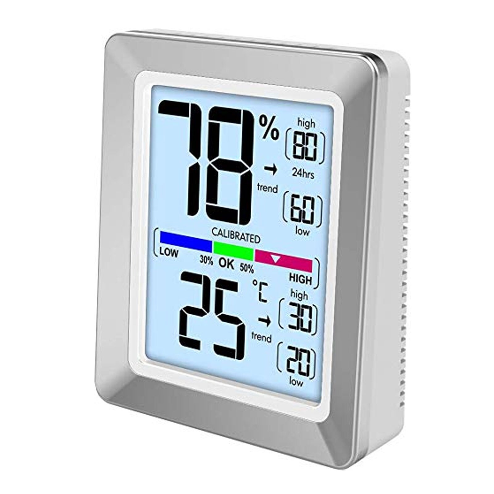 TECHNOTRADE WS 9460 Thermo-Hygro-Station wei&szlig;/silber - Bild 1