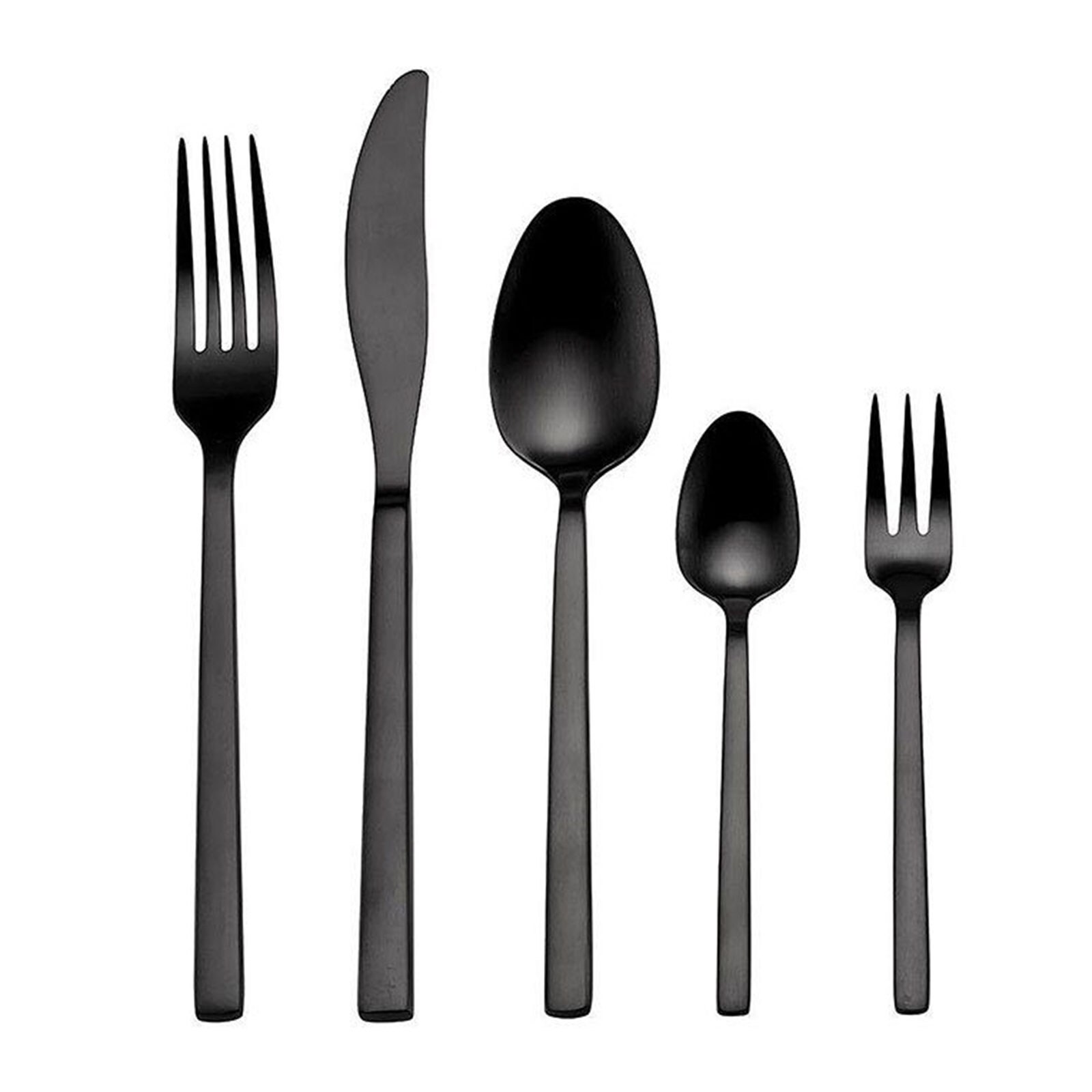 Tafelbesteck Set 30tlg PURE BLACK - Shiny