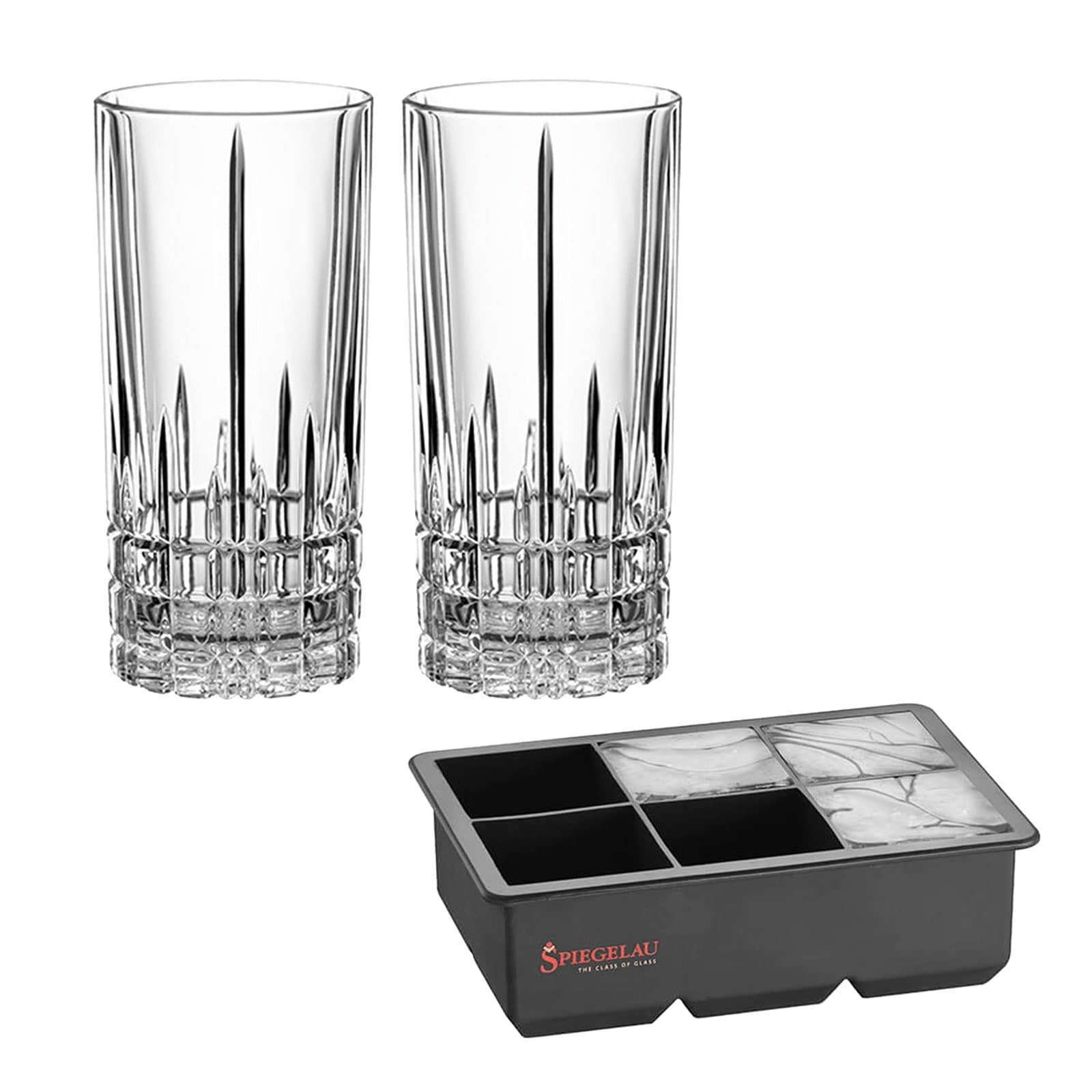 Spiegelau Perfect Ice Cube Longdrinkgl&auml;ser Eisw&uuml;rfelform 3tlg - Bild 1