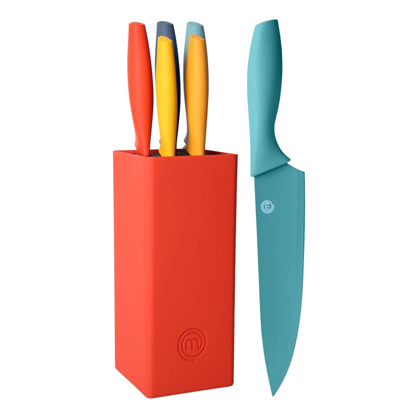 MasterChef 5 pcs Set Knives + Block Vivid EU - Bild 1