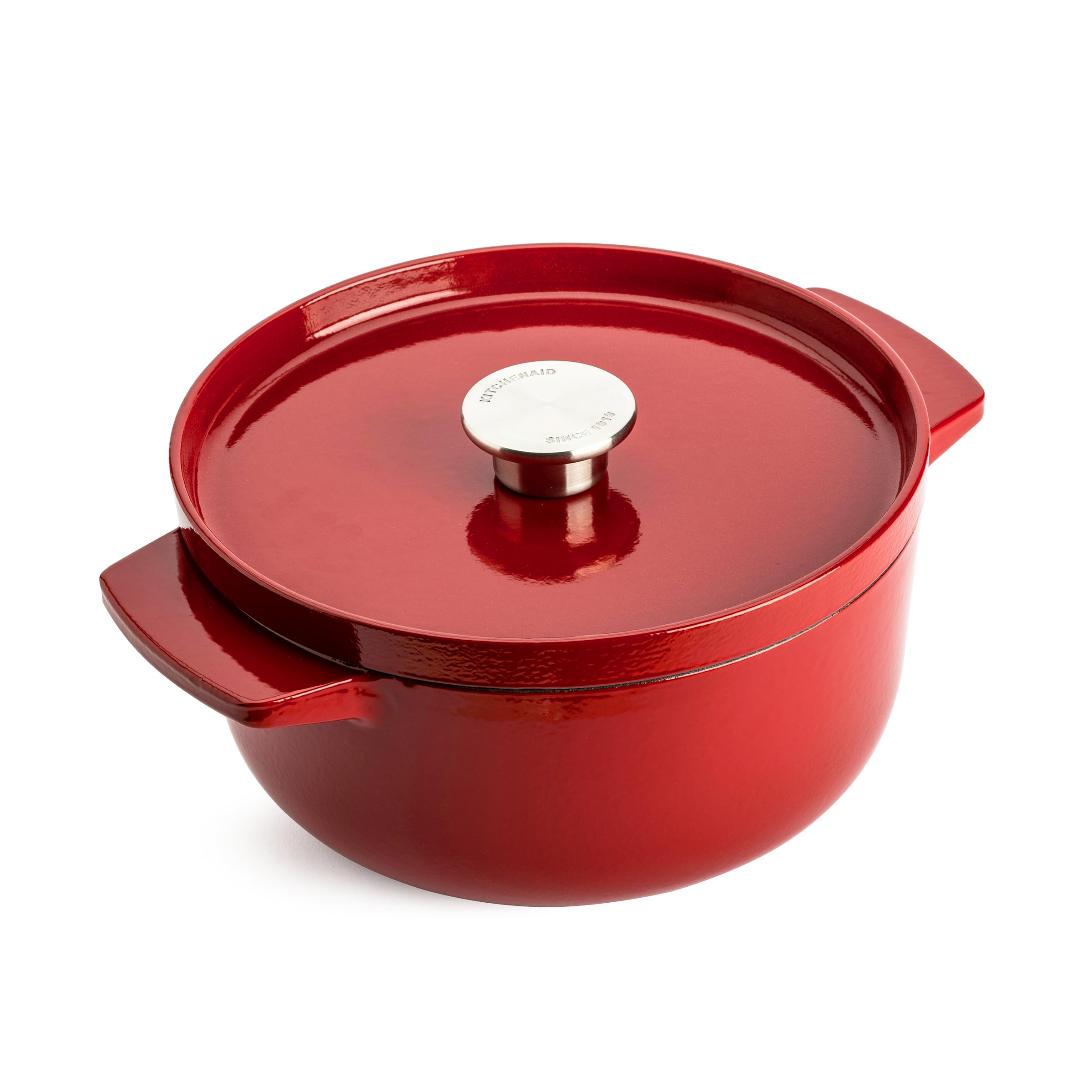 KitchenAid CC006057-001 Br&auml;ter mit Deckel - Rund - 3.3L 22cm Rot - Bild 1