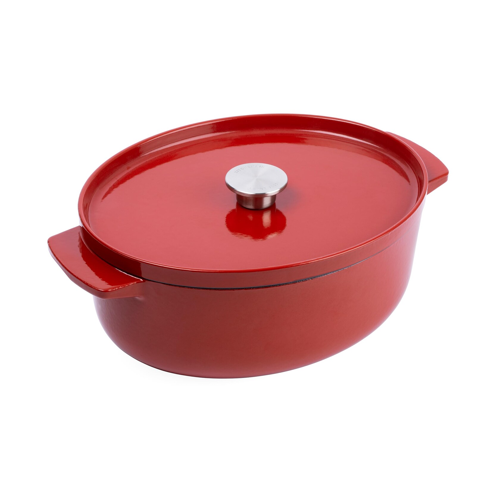 CC006063-001 Bräter mit Deckel - Oval 30cm Rot
