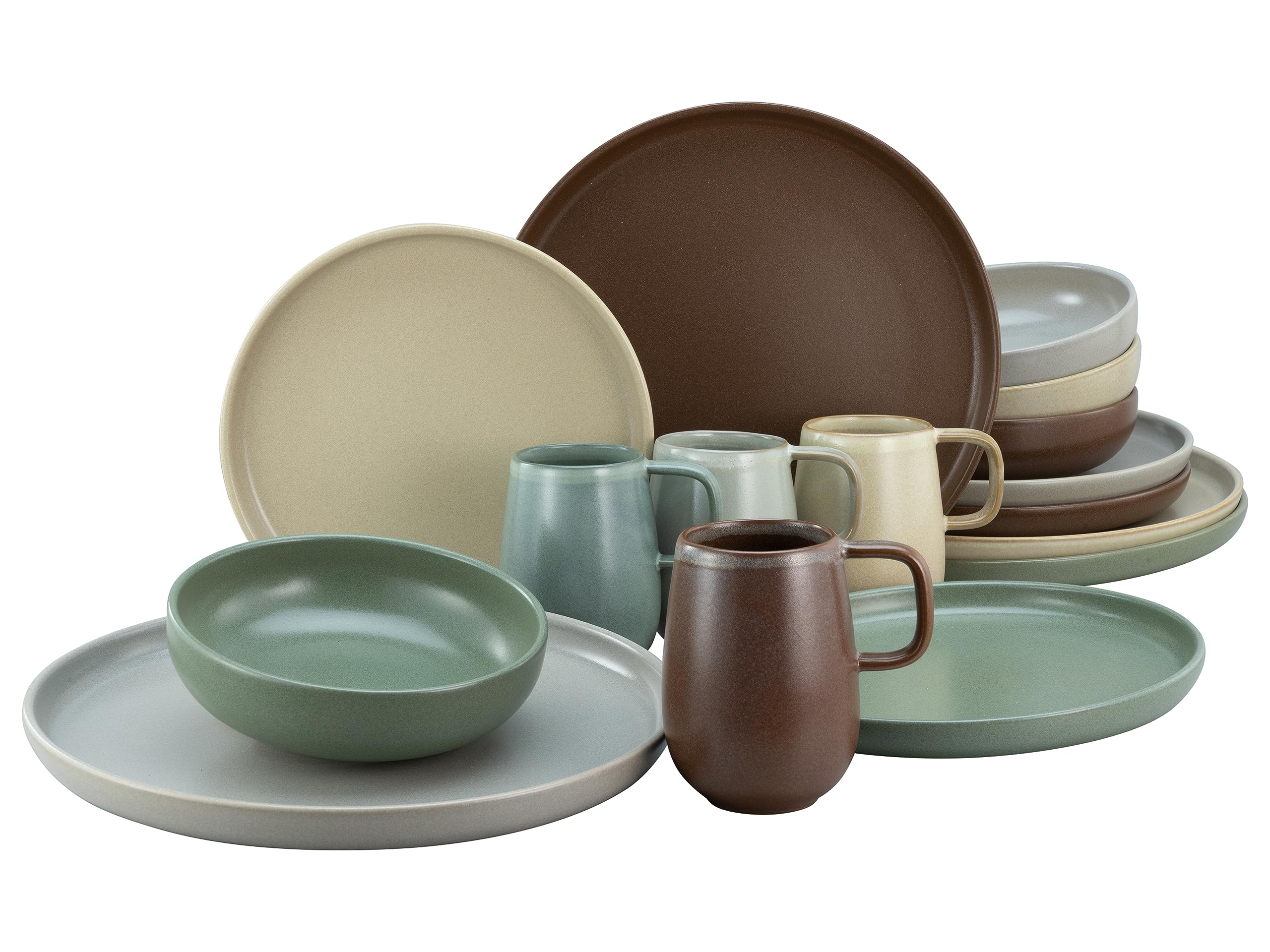 CreaTable, 23188, Serie uno NATURAL, Geschirrset, Kombiservice 16 teilig - Bild 1